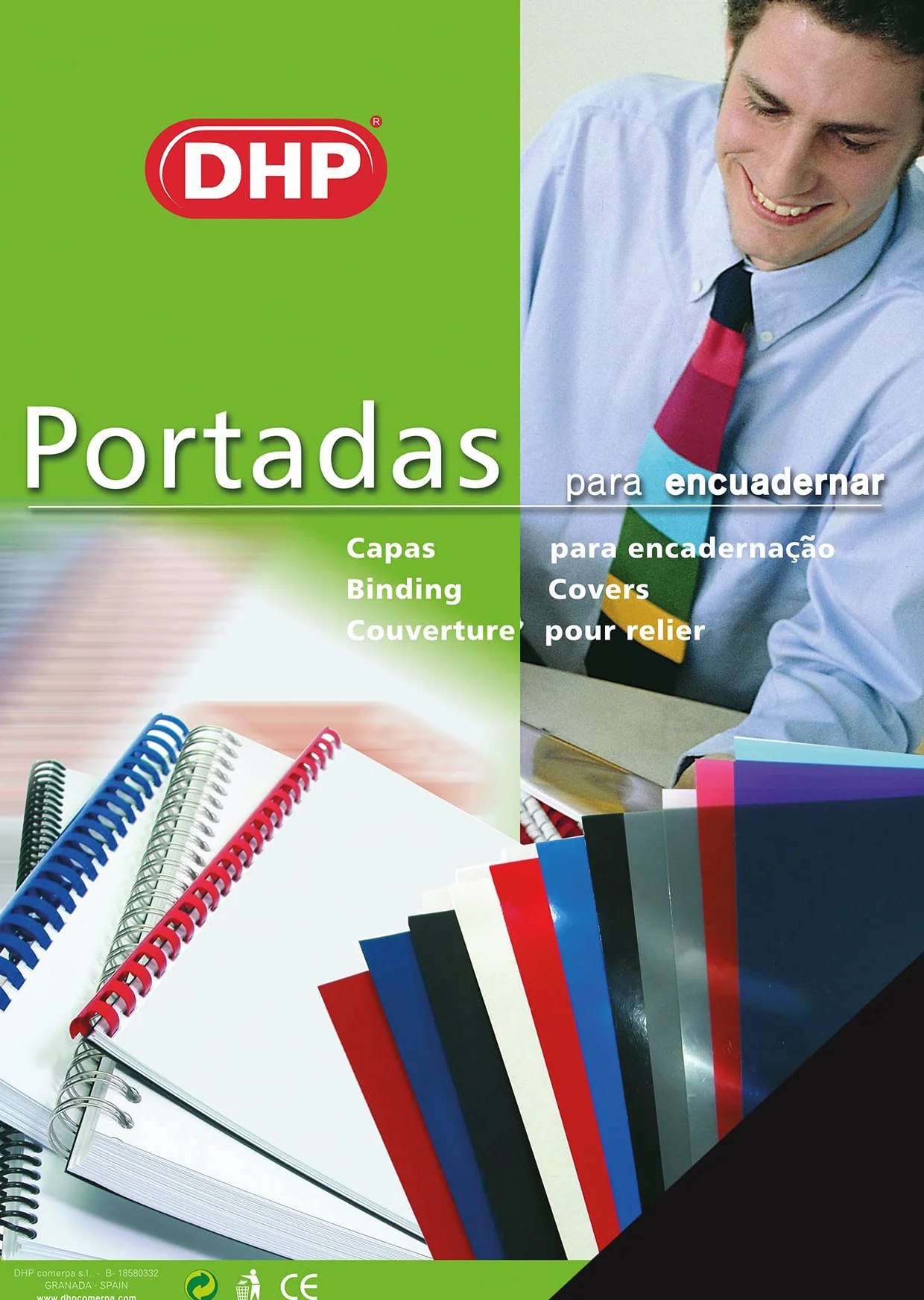Pack de 100 Portadas para Encuadernar de PVC, Opaca, Formato A4, 0,18 mm de Grosor, Negro