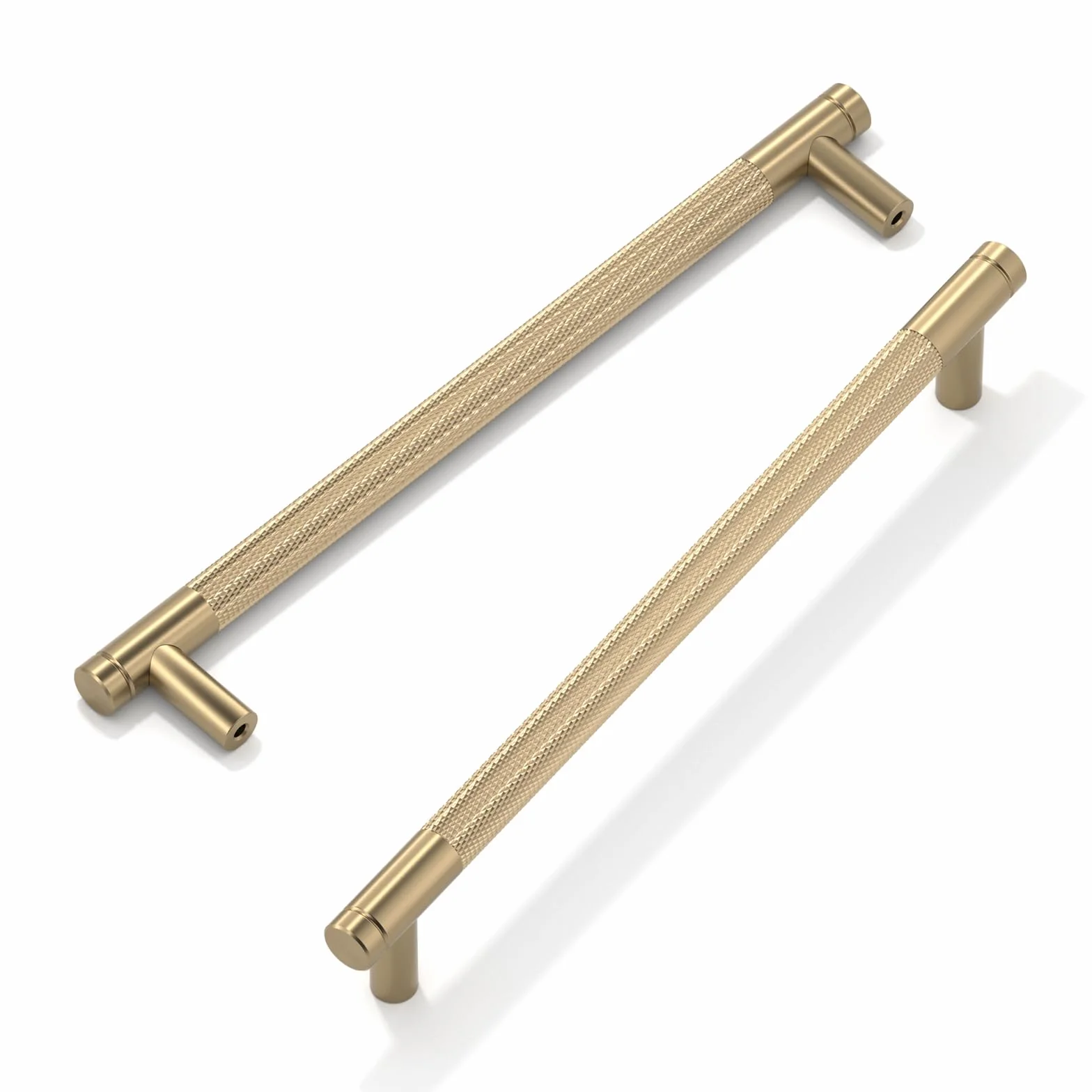 FURNIWARE 10 piezas de tiradores para armario Champagne Bronze, tiradores para puertas de armario 192mm de distancia entre ejes, manijas de muebles Gold estilizadas, tiradores modernos, manijas para