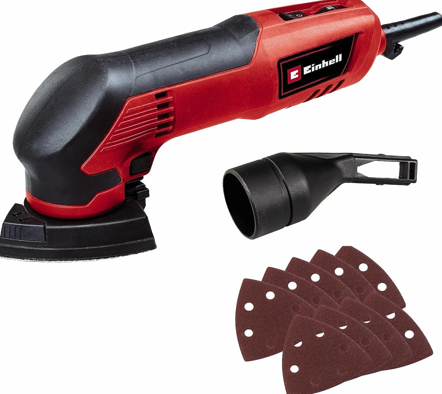 Einhell Lijadora Delta TC-DS 20 E (200 W, circuito de oscilación 2 mm, velocidad de oscilación hasta 22.000 r.p.m., regulación de velocidad, zapata de lijado con velcro, incl. 9 papeles de lija)