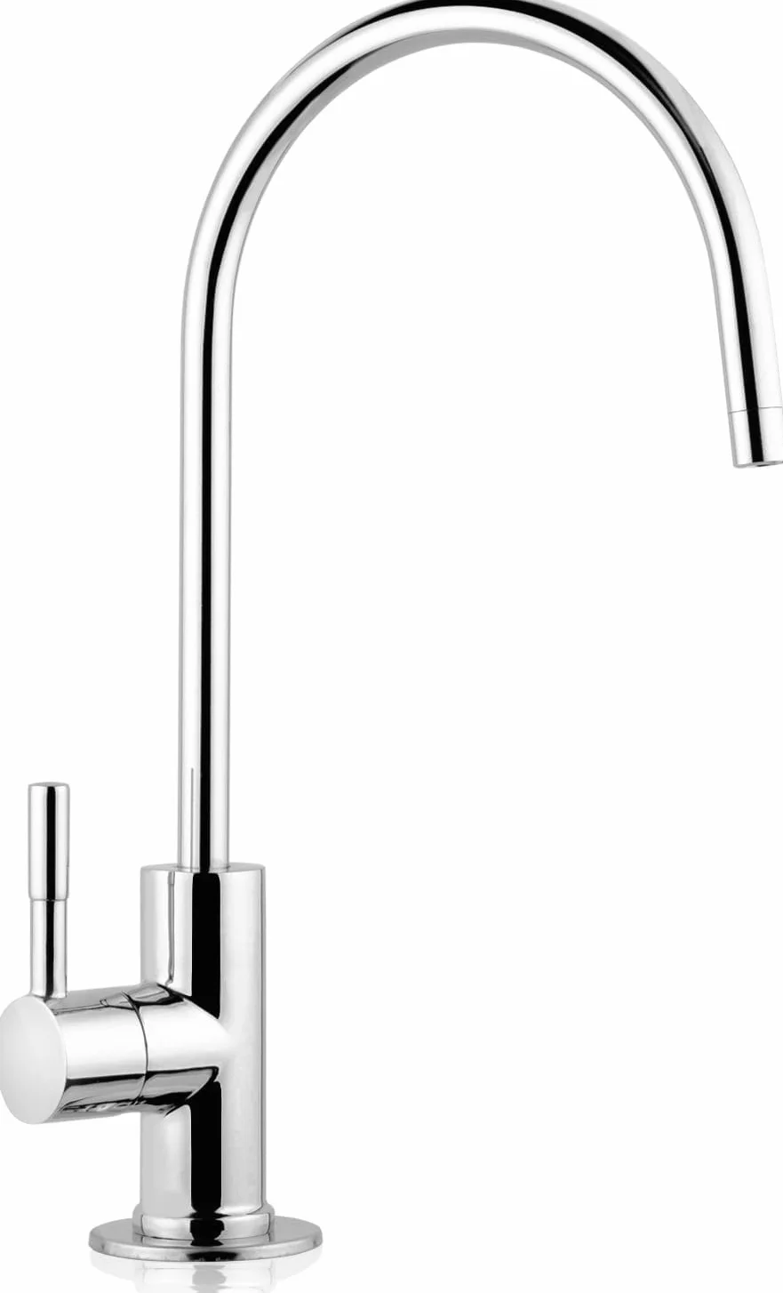 iSpring GA1-B Osmosis inversa, Grifo de Agua Potable sin Plomo para Bar de Cocina, Estilo Contemporáneo, Caño Alto, Cromado