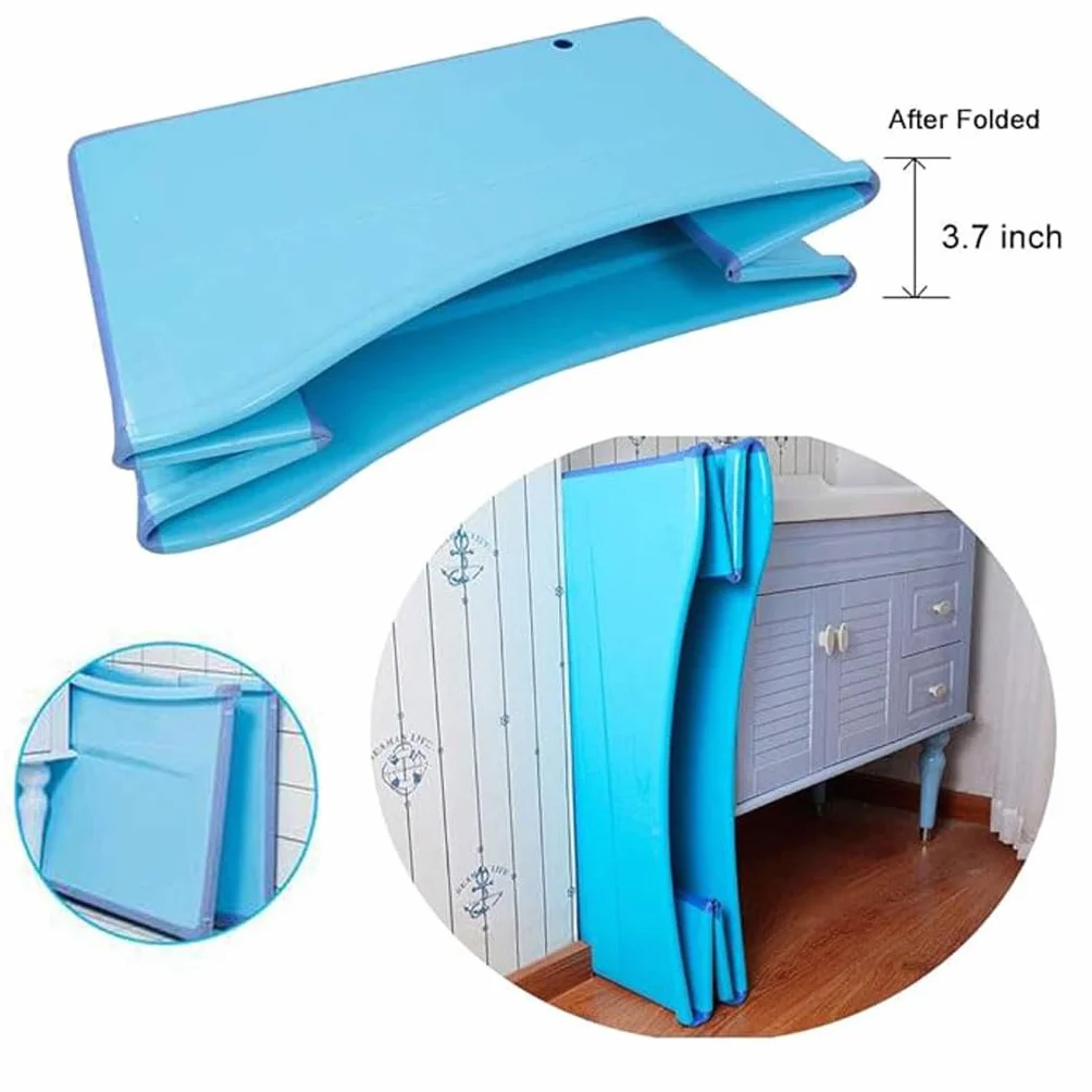 Bañera De Agua Móvil, Bañera Plegable Independiente, Bañera Plegable, Sauna para Adultos, Cubo Rectangular, Duradero Y Fácil De Almacenar(Color:Azul)