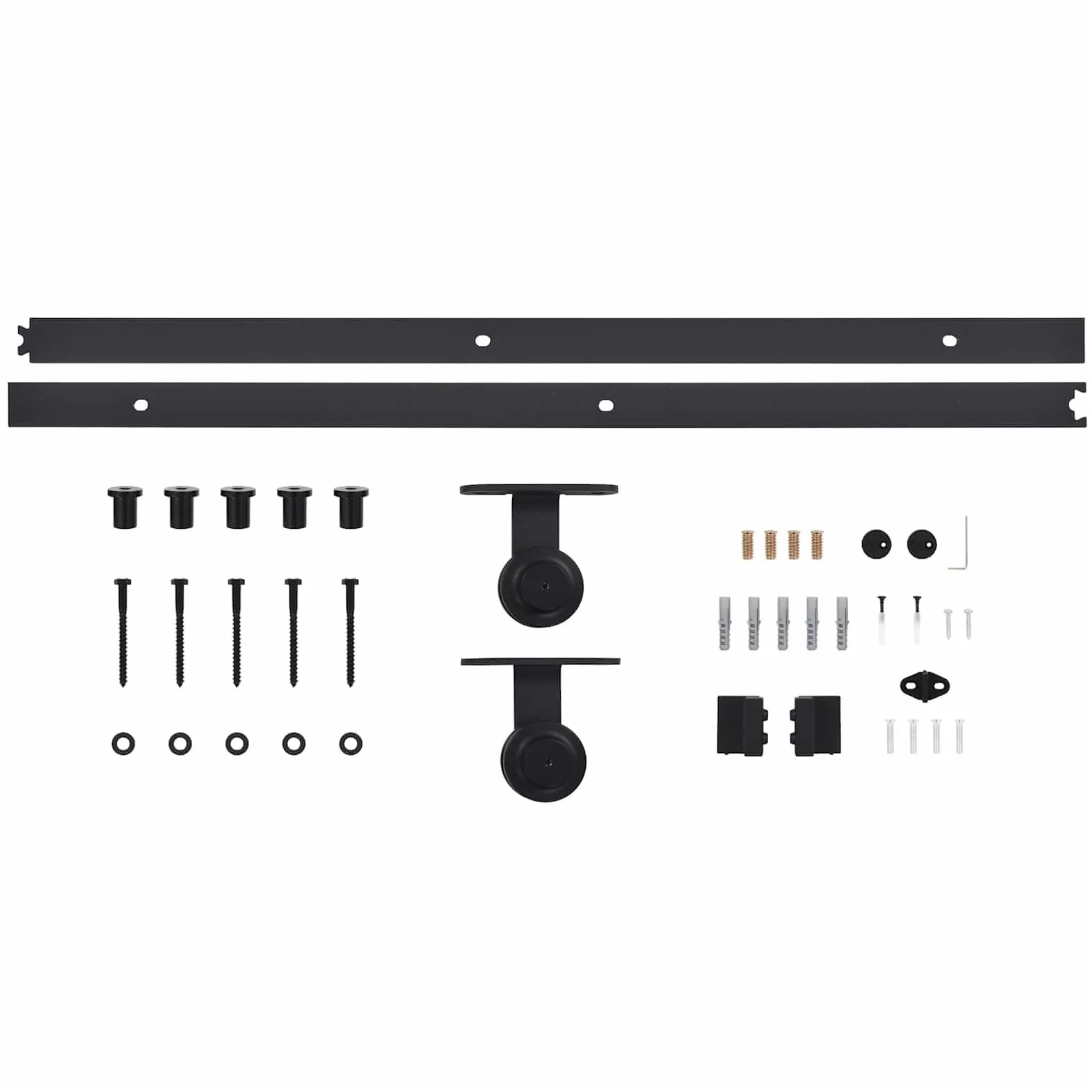 vidaXL Puerta Corredera Natural y Negro 90 x 210 cm, Separador de Sala, Puerta corrediza Rectangular, solución eficiente para el hogar, reforma con Estilo Moderno