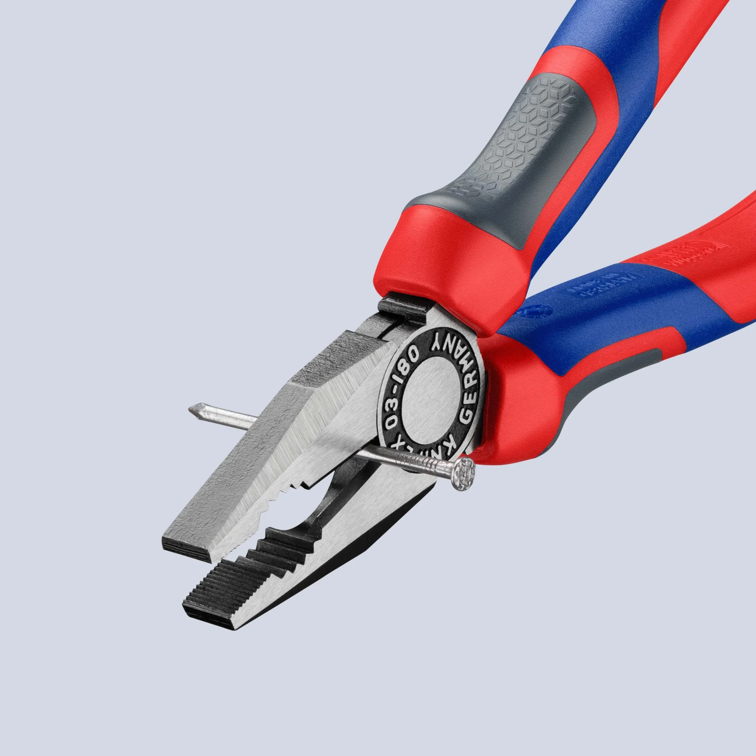 KNIPEX Alicate universal con cartulinas autoservicio con mangos confort 180 mm, 03 02 180 SB
