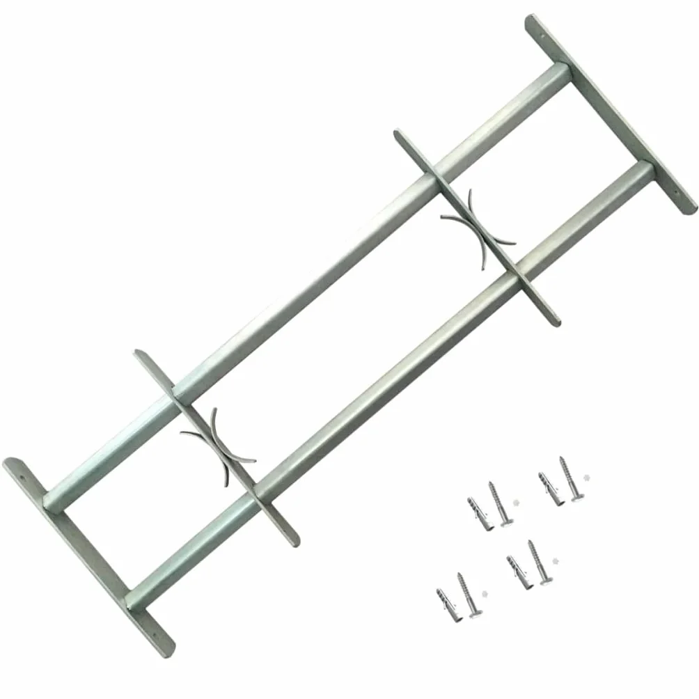 Rejas de seguridad de ventana ajustables 2 uds 1000-1500 mm para balcón,planta baja ventana de bodega ventanas exteriores
