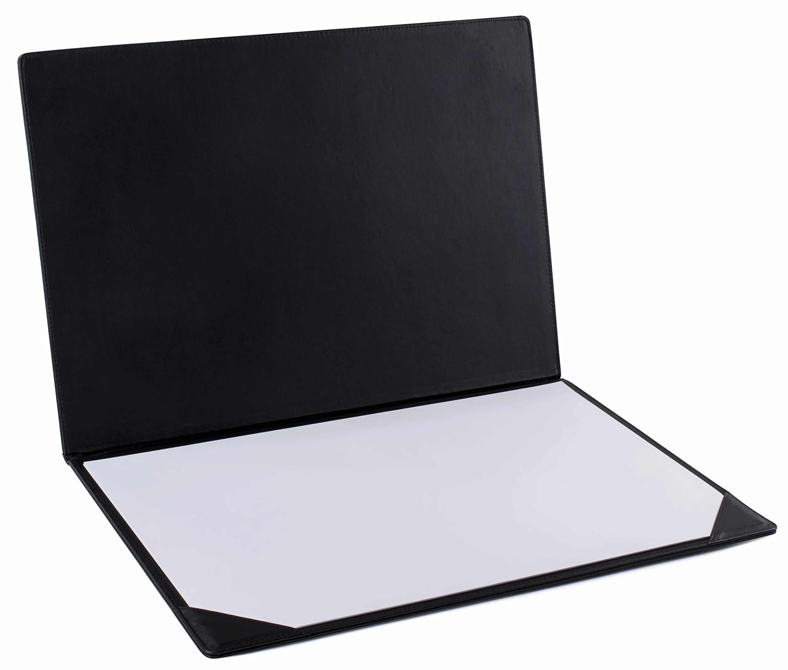 Pavo 8046607 - Vade de sobremesa, piel sintética, 50 x 35 x 1 cm, color negro