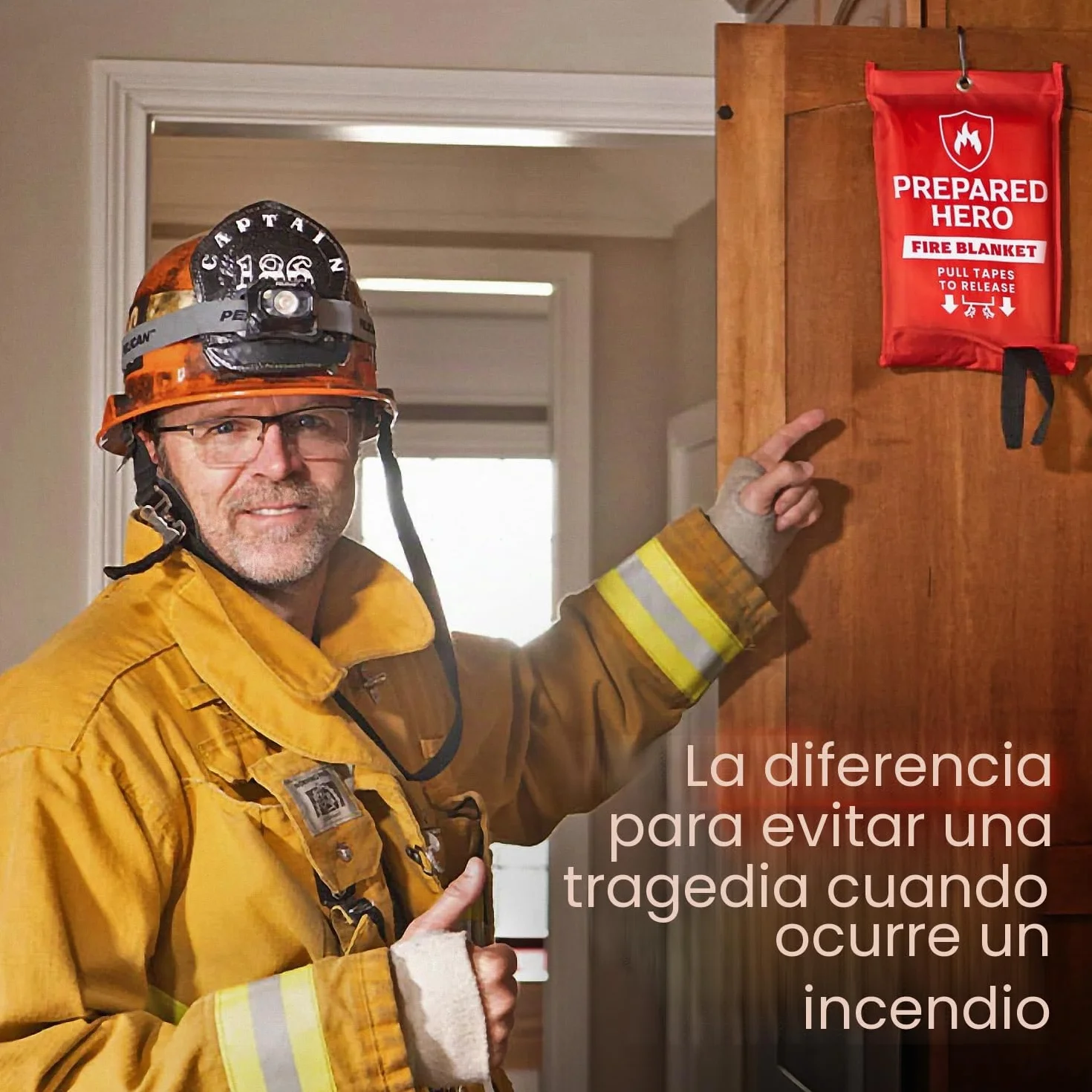 Prepared Hero Manta de Emergencia contra Incendios 40x40 Pulgadas Paquete de 2