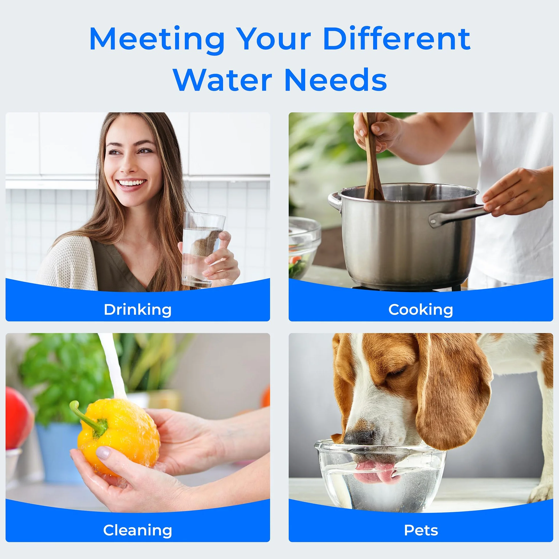 Waterdrop WD-CFF-04 Filtro de repuesto, sistema de grifo de ultra filtración, filtro de agua de encimera, vida útil de 4000 galones, filtros de agua de repuesto para fregadero, repuesto para
