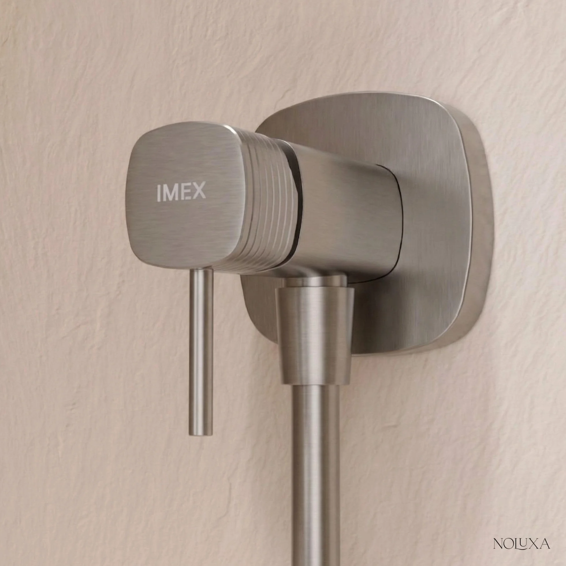 Grifo Bidet Empotrado Serie Firenze Níquel Cepillado IMEX Ducha Higiénica Monomando Fría y Caliente