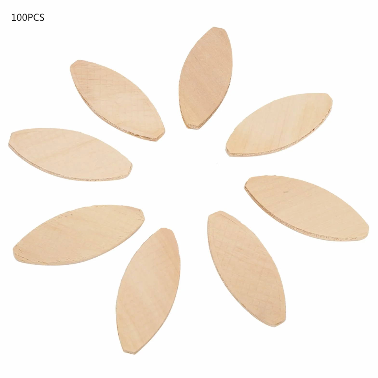 Galletas para unir madera, 100 piezas, herramienta de acoplamiento, resistente para carpintería, material de haya (20#)