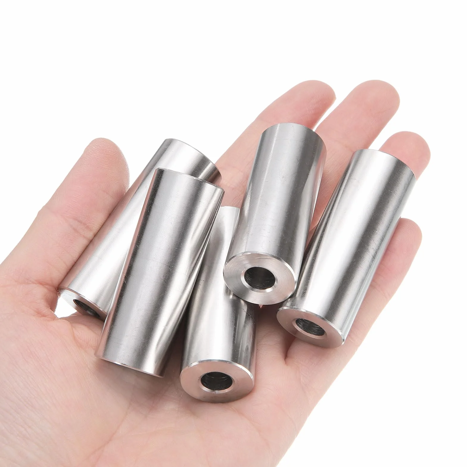 QUARKZMAN 10pcs Espaciador Inoxidable Acero 5/16" ID x 3/4" OD x 2" Longitud Casquillo de Tornillo Acabado Liso, Espaciador Metal Redondo para M8 Tornillos, Pernos y Varillas