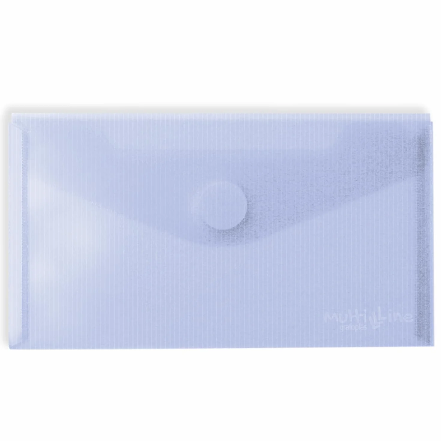 Grafoplas Pack 5 Sobres Plastico Tamaño Recibo Cierre Velcro Azul Claro 22,5x12,5cm Polipropileno Cristal
