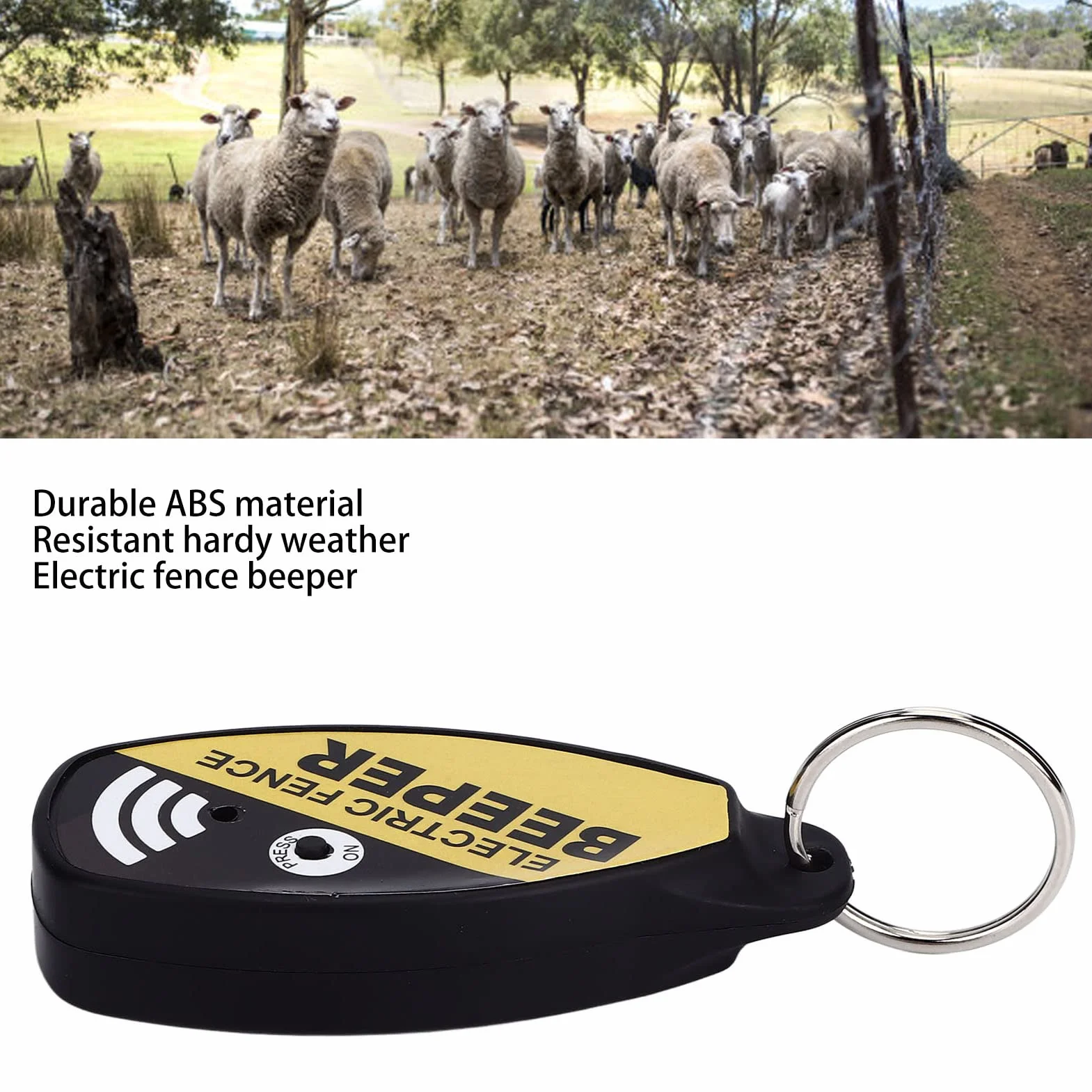 Probador de Cercas Eléctricas, Probador Eléctrico Digital ABS de Alto Voltaje para Granjas, Jardines, Ovejas, Mascotas, Caballos, Ganado, Cercas Eléctricas