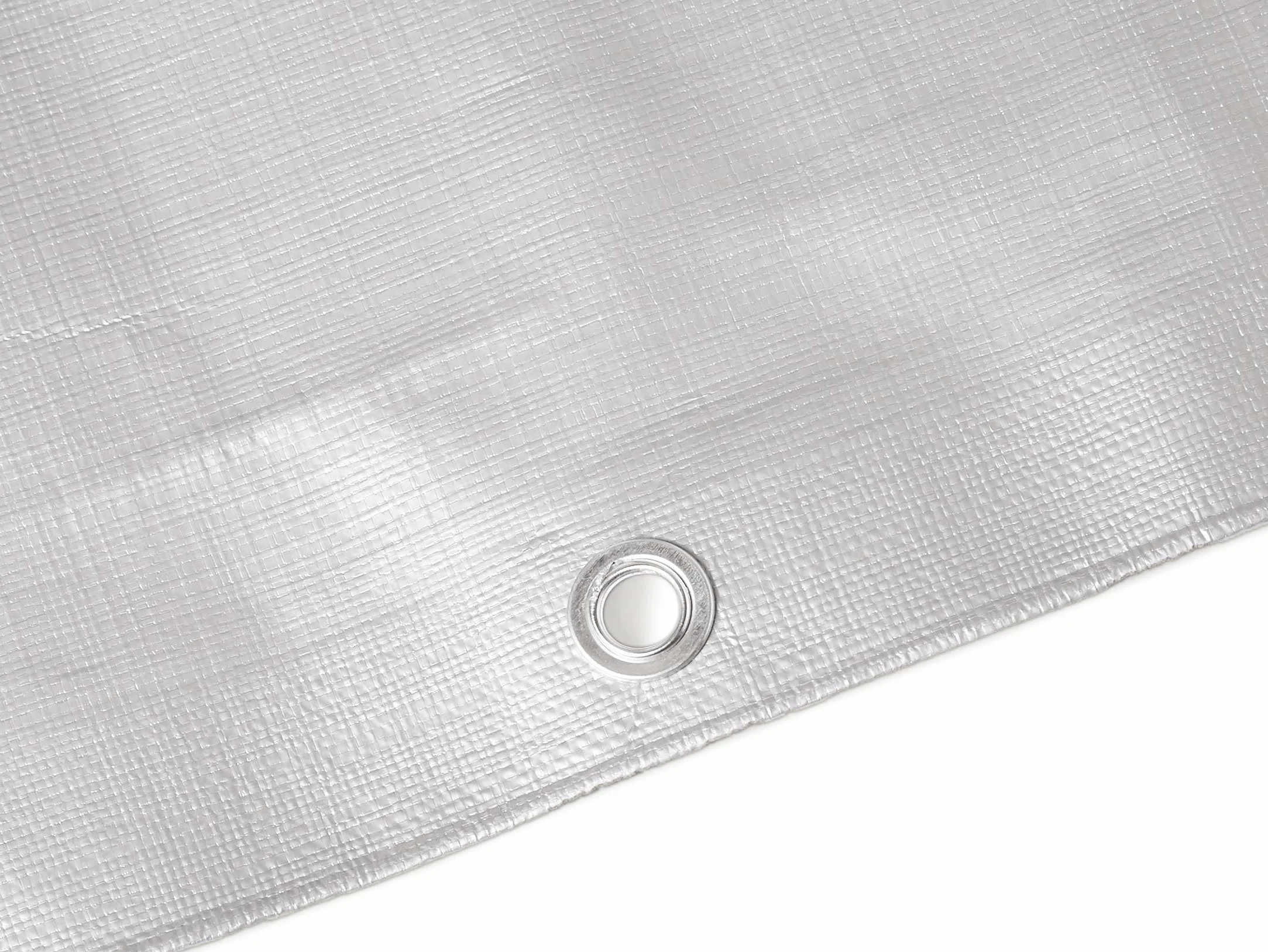 Amazon Basics Lona de poliéster multiusos A prueba de agua, Pack de 1 unidad, 3.6 x 6 m, 0.4 mm de espesor, 6kg, Plateado Y Negro