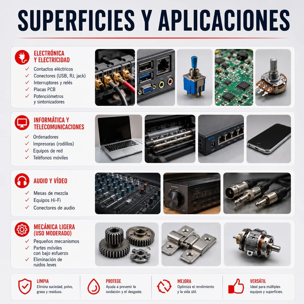 CABLEPELADO Spray Limpia Contactos Profesional 250 ml – Limpieza y Lubricación Ligera para Circuitos y Equipos Electrónicos – Secado Rápido – Lubrilimp (Residuo 1)