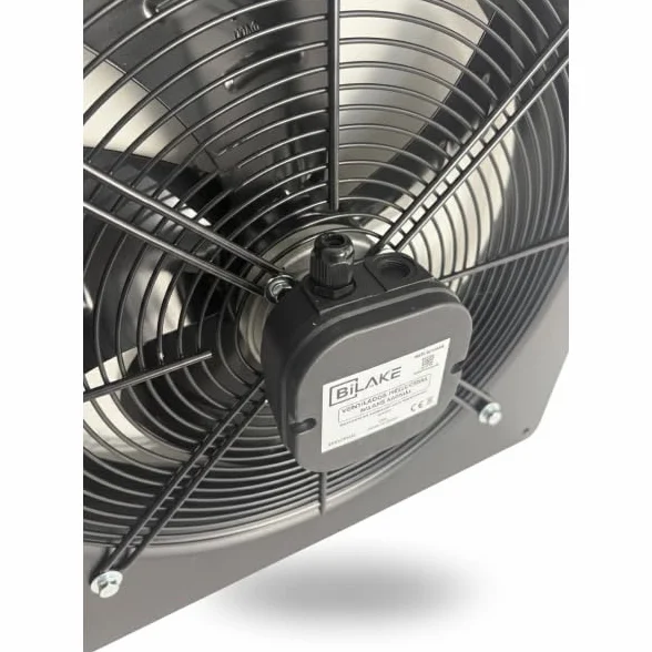 Bilake Extractor Helicoidal Empotrable Ø400 mm | 3980 m³/h - 180W | Ventilador Industrial de Pared en Acero IPX4