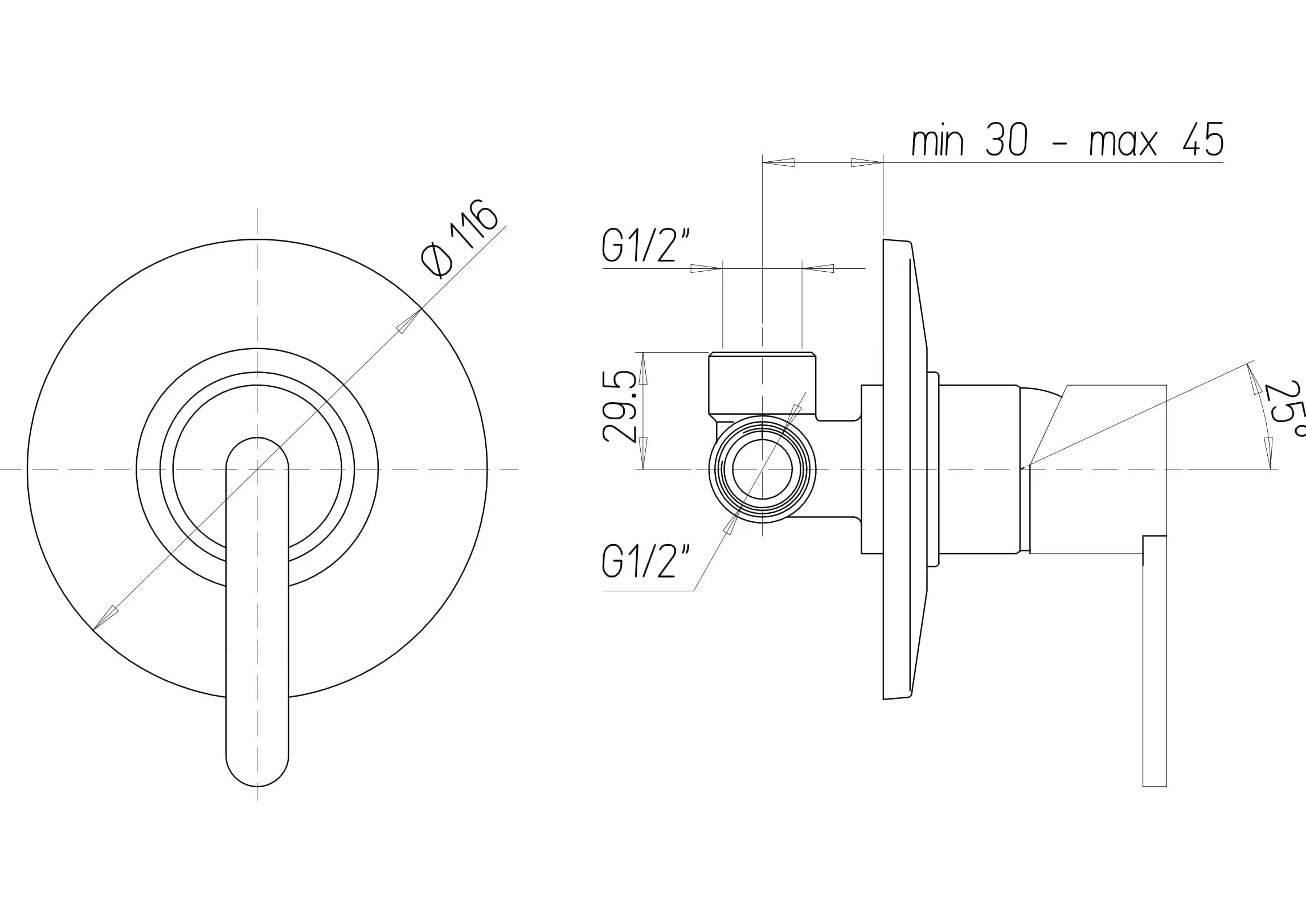 Paini - Gaia 690 Grifo mezclador de baño monomando para ducha empotrado, acabados cromados y brillantes, diseño atractivo, fabricado íntegramente y fabricado en Italia