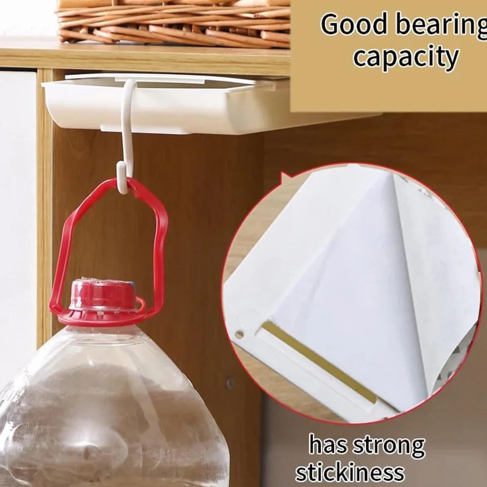Cajón Debajo Del Escritorio Organizador Autoadhesivo Extensible Almacenamiento Mini Blanco 25.5×20×4.2cm