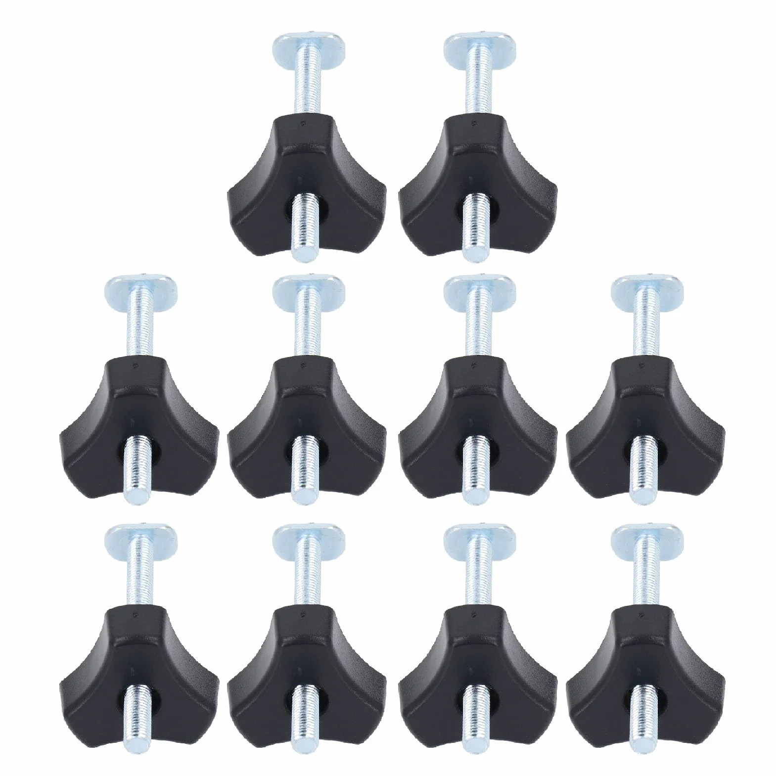 Kit de Perilla de Riel en T, 10 Pernos M8 X 100 Mm para Plantillas y Accesorios de Carpintería, Perillas Roscadas y Pernos con Ranura en T para Ranura en T y de Riel en T