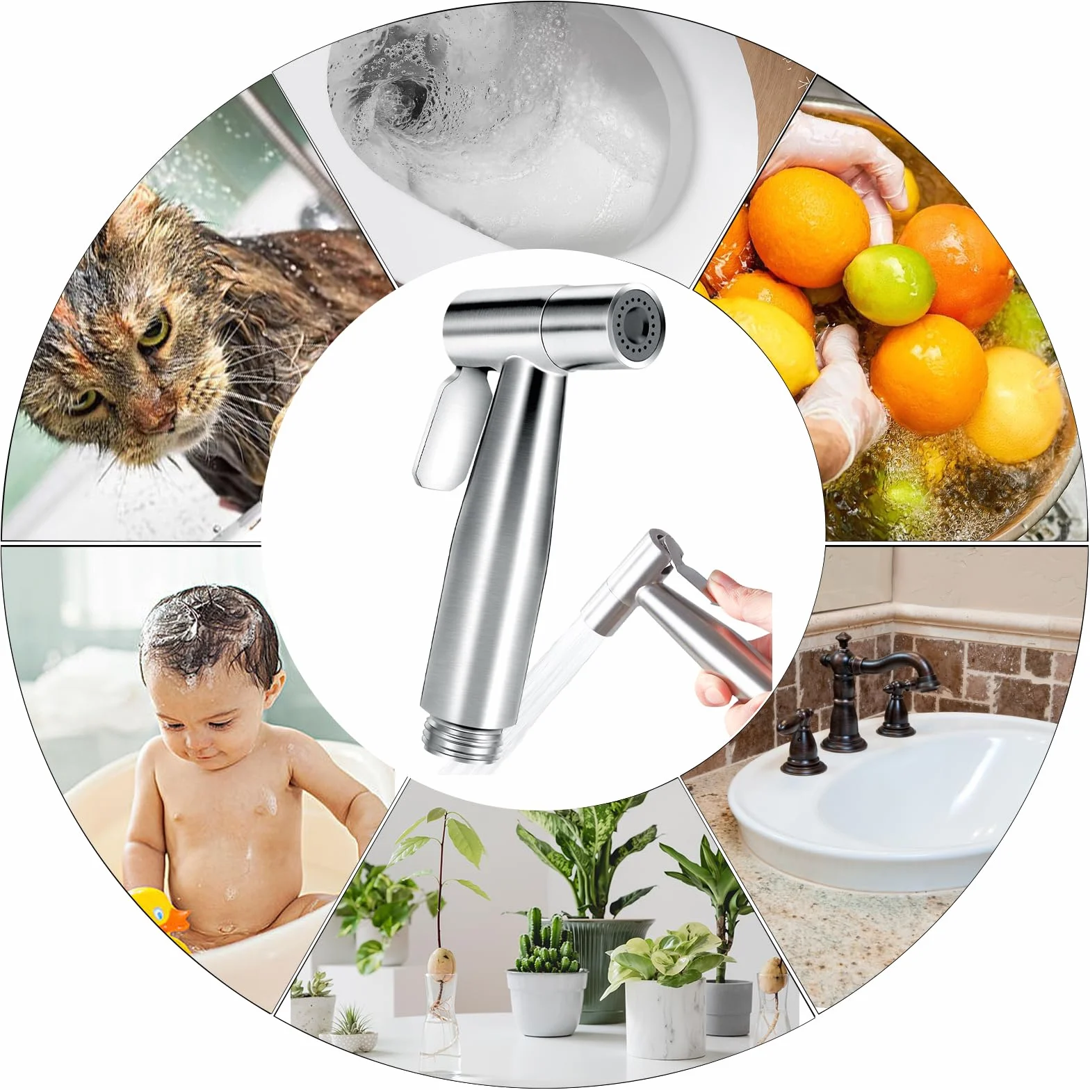 AIVORO Grifo para WC de Mano, Bidet Higienico para Inodoro
