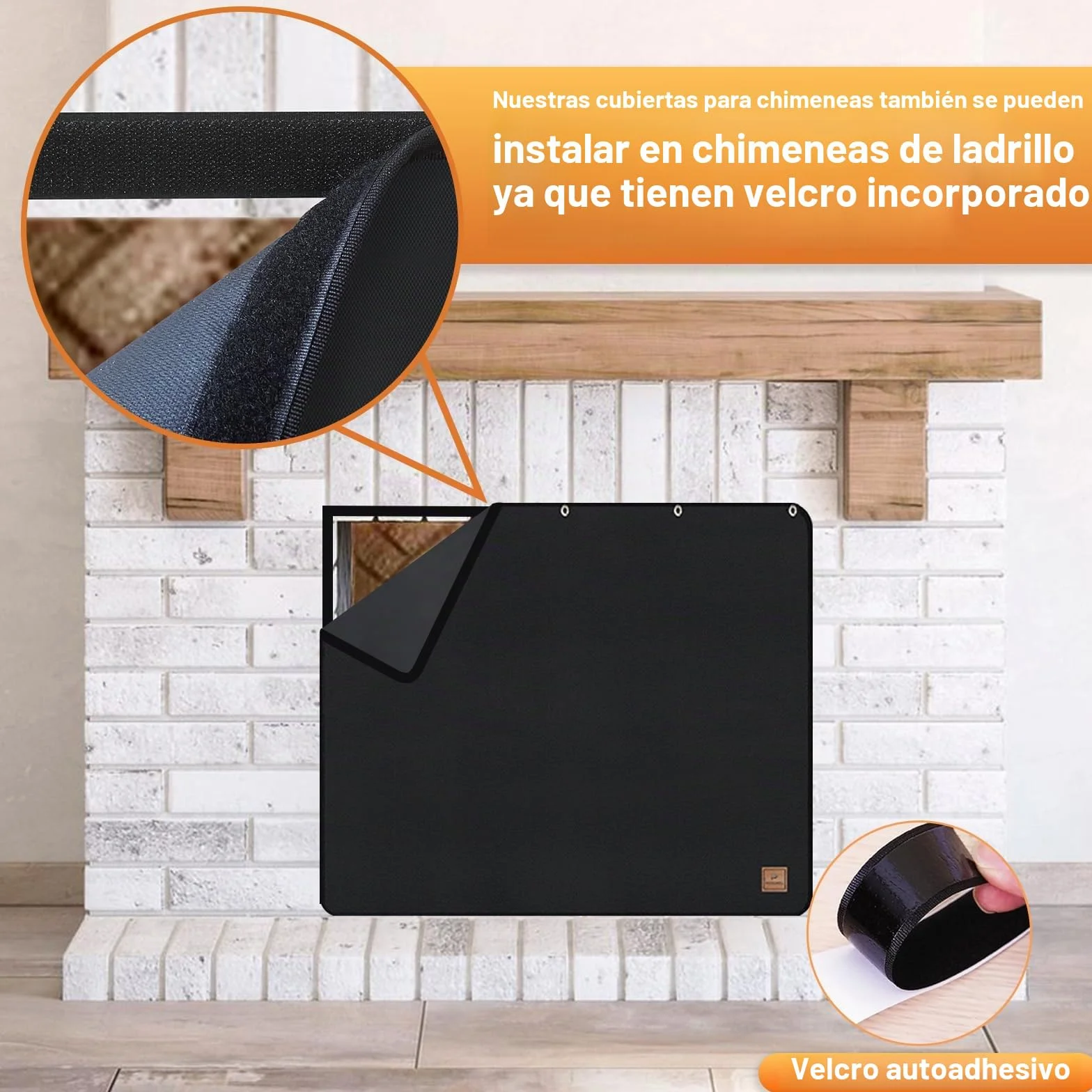 Cubierta magnética para Chimenea, Bloqueador de Corrientes de Aire, Manta para Chimenea contra la pérdida de Calor, Bloqueador de Aire frío, Cubierta para Chimenea (99 cm W x 82 cm H)