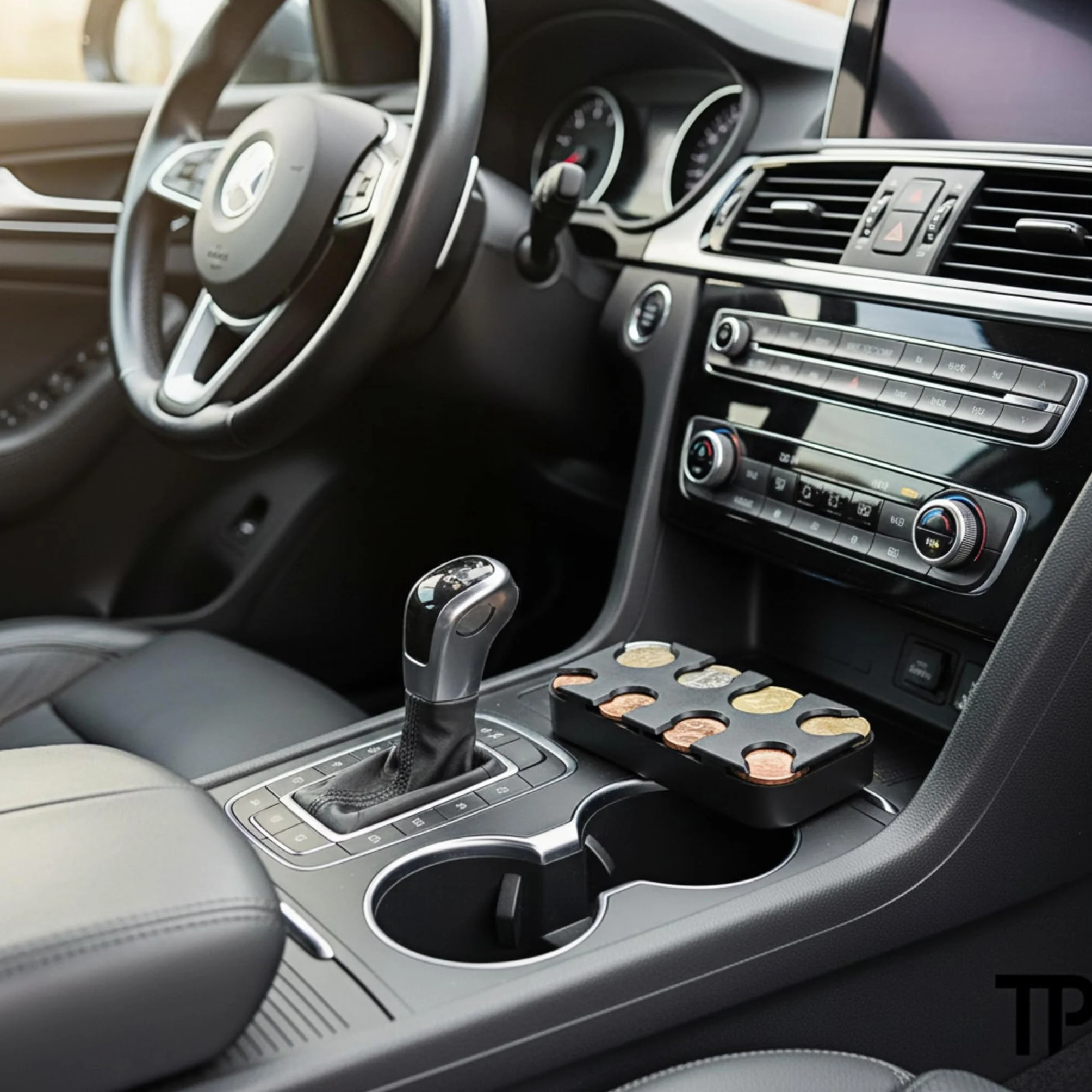 MOLIMOLI Clasificador Monedas Coche Portamonedas 8 Compartimentos Euro Almacenamiento Plástico