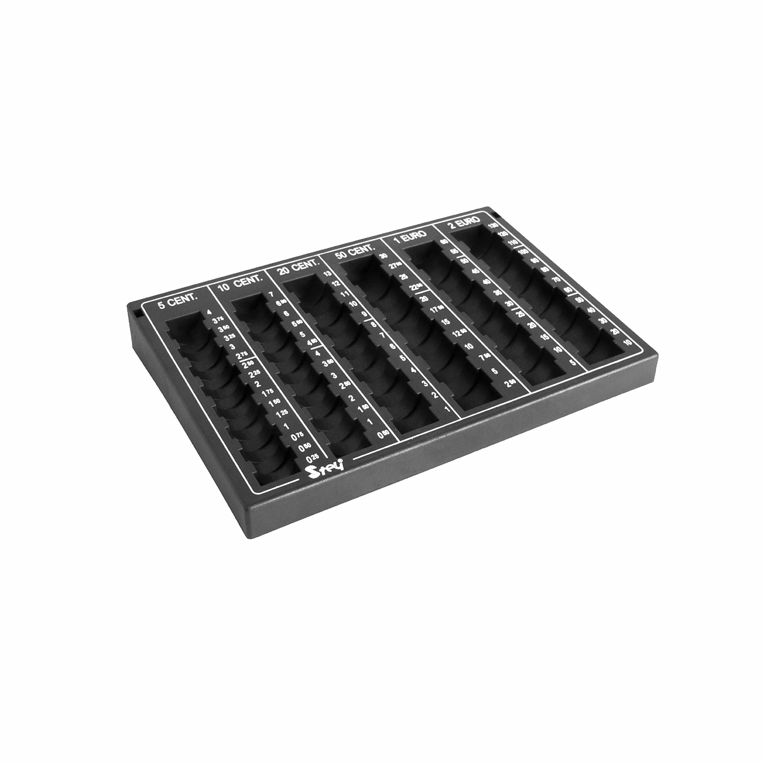 Clasificador de Monedas 26x18x3 cm Negro Plástico Reciclado Fabricado en España
