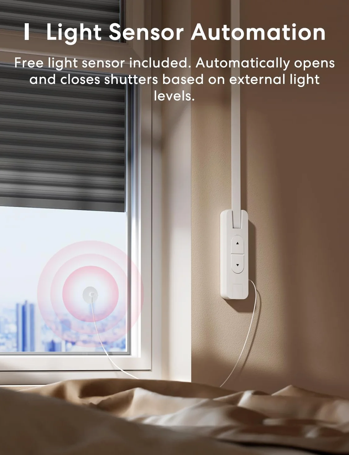 Meross Matter Enrollador Cinta Persiana Eléctrico, Motor Para Cinta de Recogedor Persiana WiFi, Carga Máxima: 45 Kg, Compatible con Apple HomeKit Siri, Alexa y Google Assistant