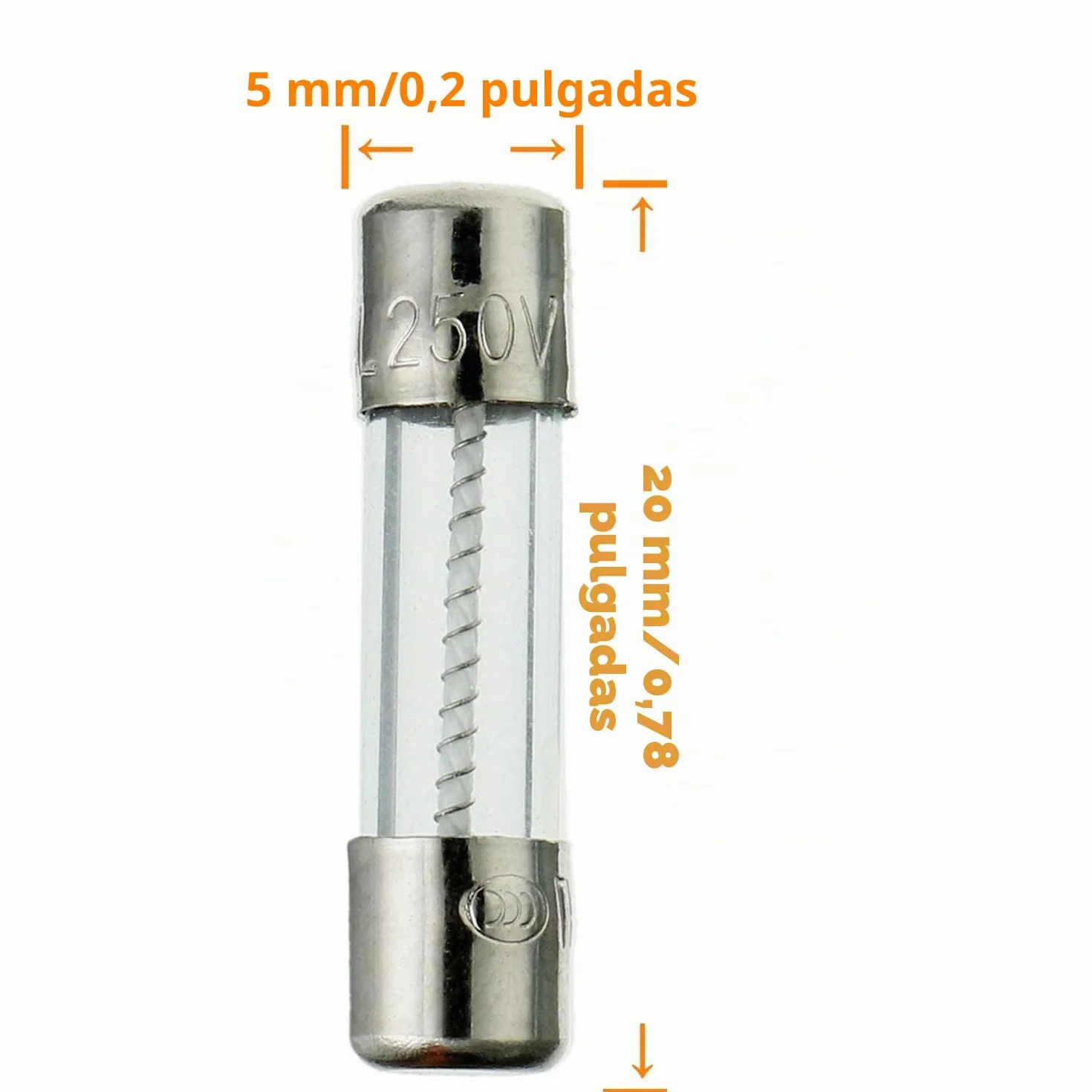 T10AL250V 20 piezas 5x20mm fusible de vidrio de soplado lenta 10A 250V 0,2 x 0,78 pulgadas fusible de retardo de tiempo