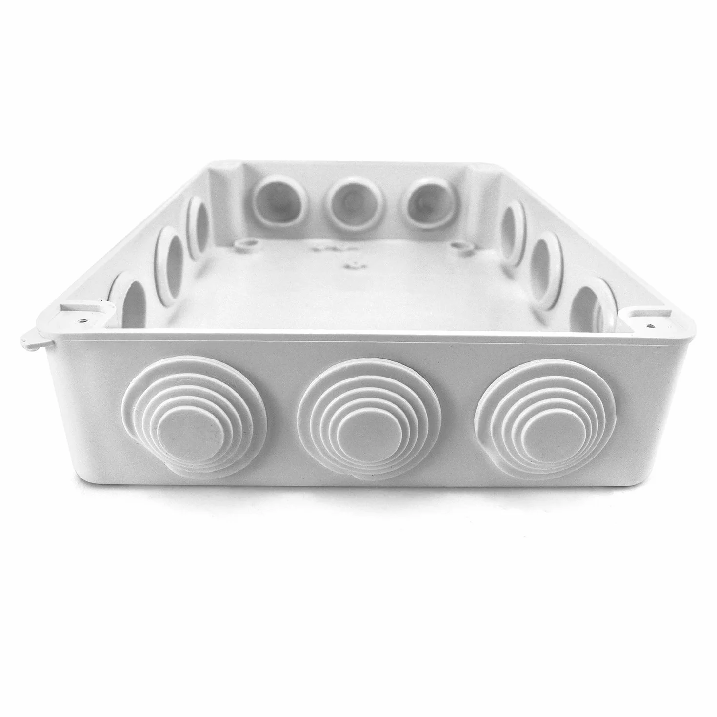 QWORK® Caja de derivación 255 x 200 x 80 mm, para exterior iluminación cable de conexión eléctrica, IP65, plástico ABS, blanco