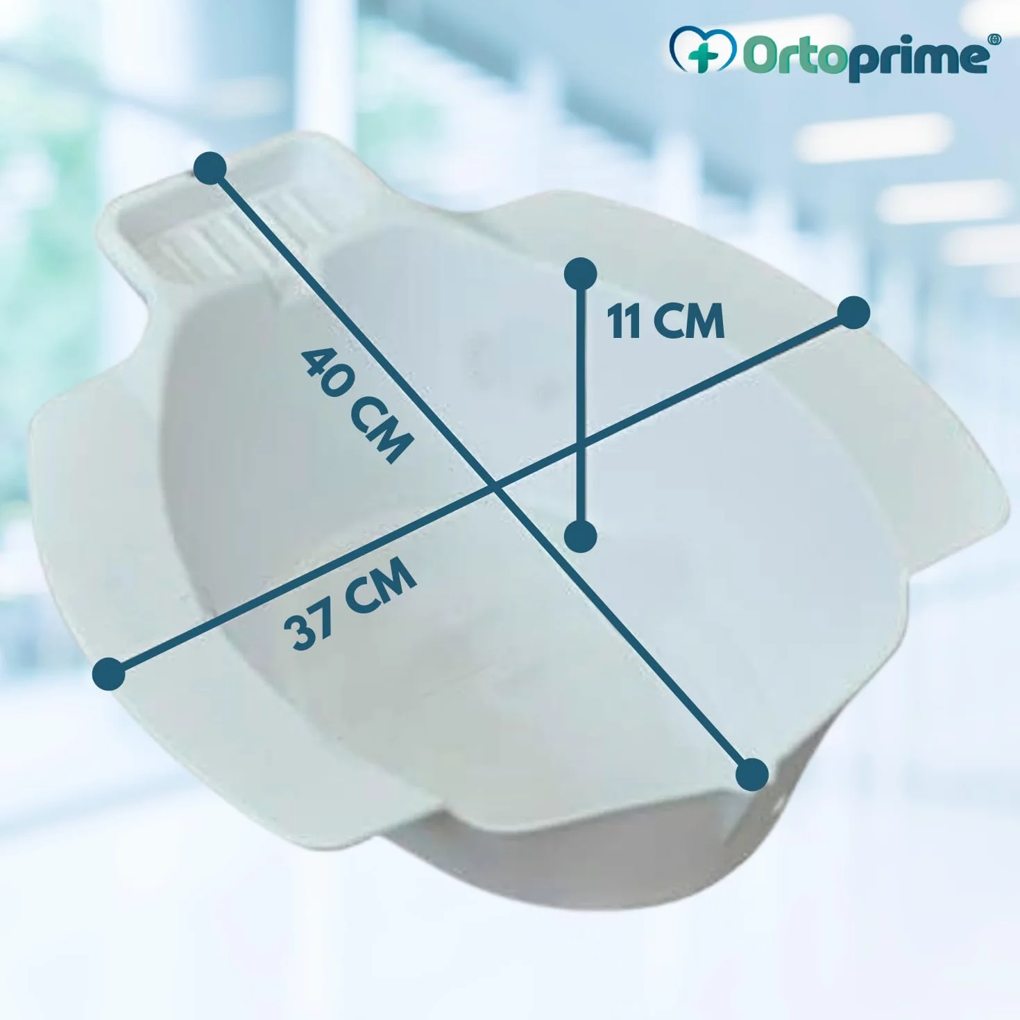 OrtoPrime Bidet Portátil Wc | Bidé Sanitario Acoplable al Inodoro | Medidas Universales: 40 x 37 x 11 Centímetros | Peso soportado 120 Kilogramos