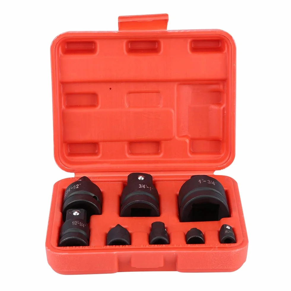 Juego de Adaptadores de Enchufe de Impacto, 8 Piezas, Convertidor Reductor Profesional