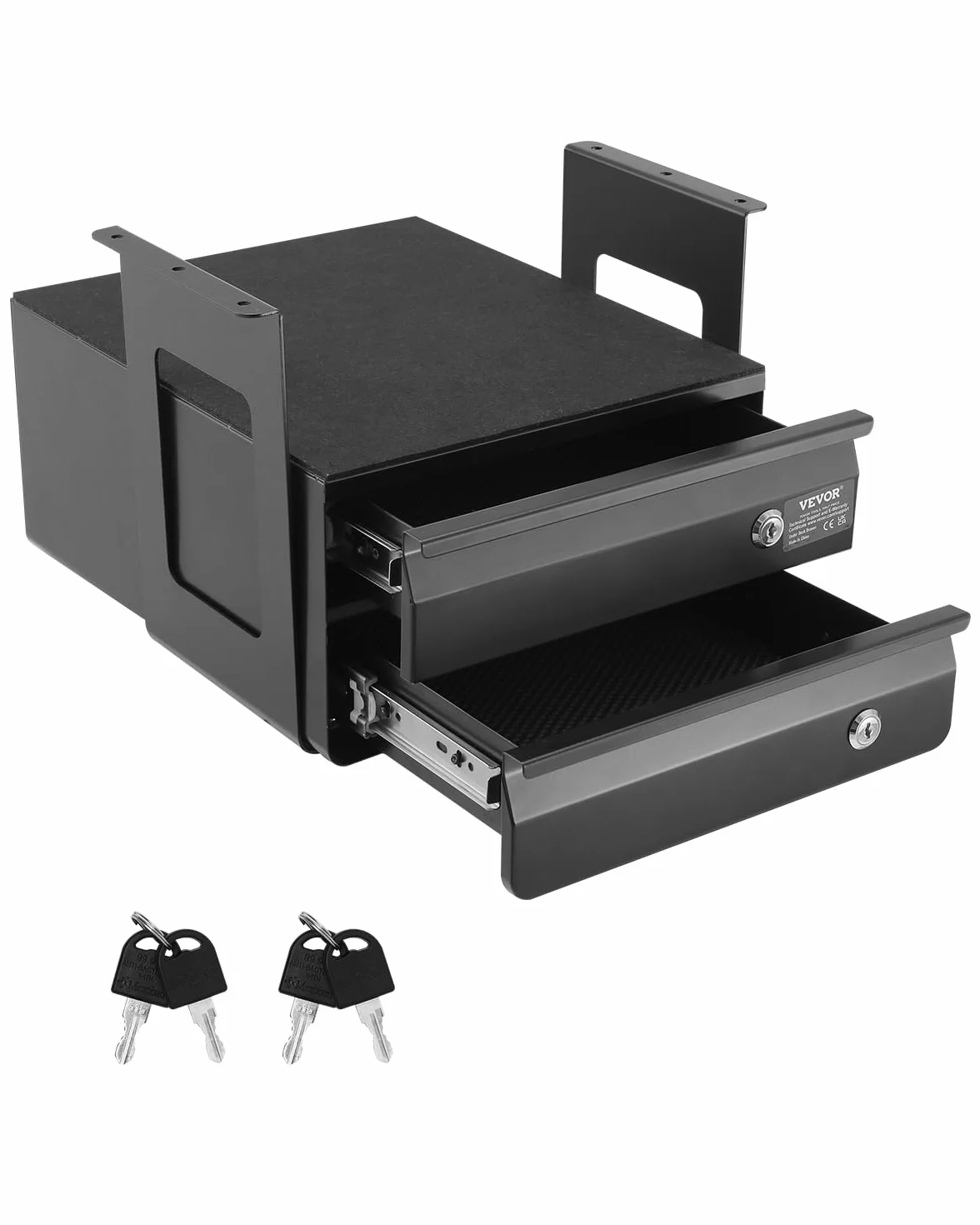 VEVOR Cajones Deslizables Debajo del Escritorio con Cerradura 2 Capas 365 x 335 x 250 mm
