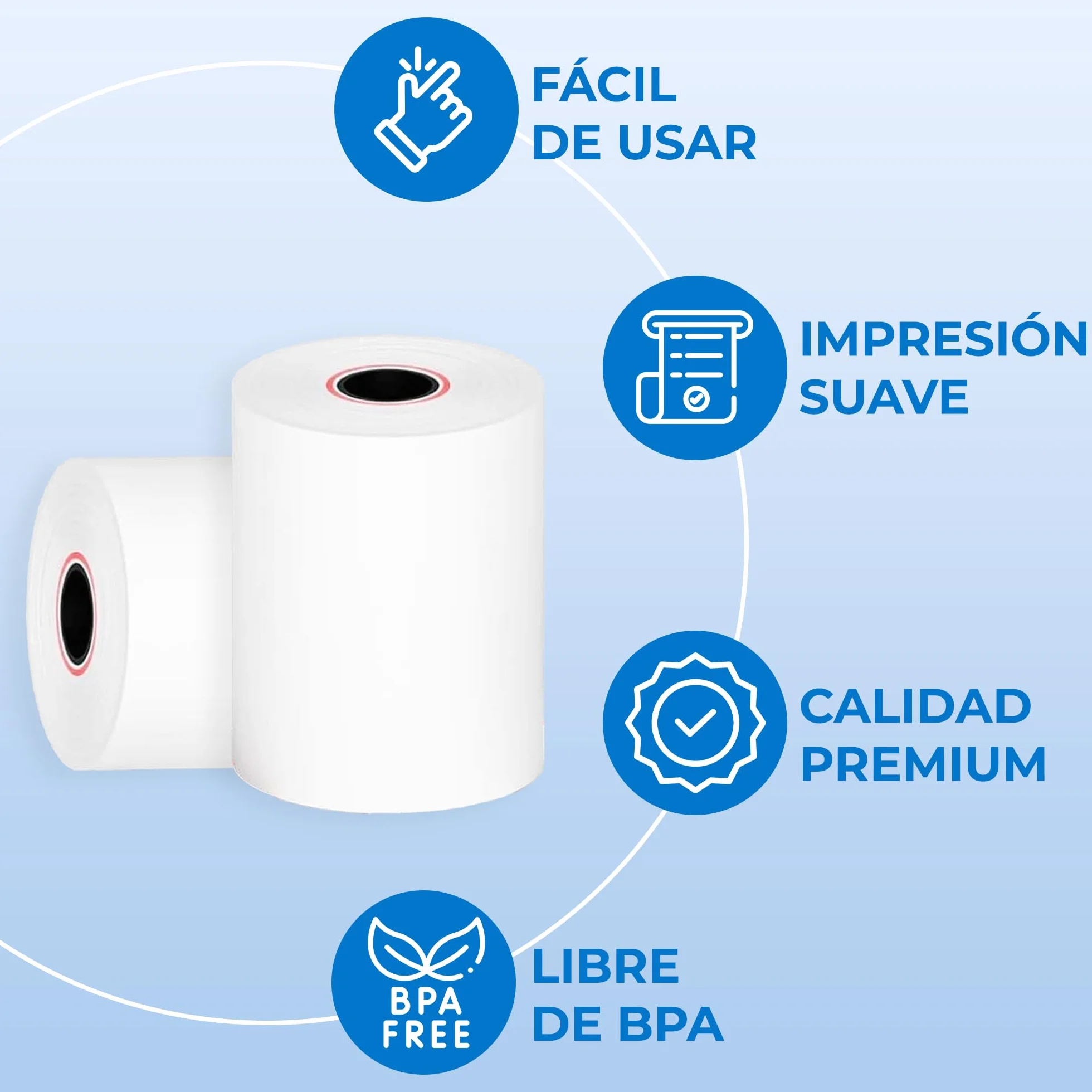 Double Dragon Papel Térmico Premium 57 x 40 mm para Recibos PDQ POS EPOS Paquete 20 unidades