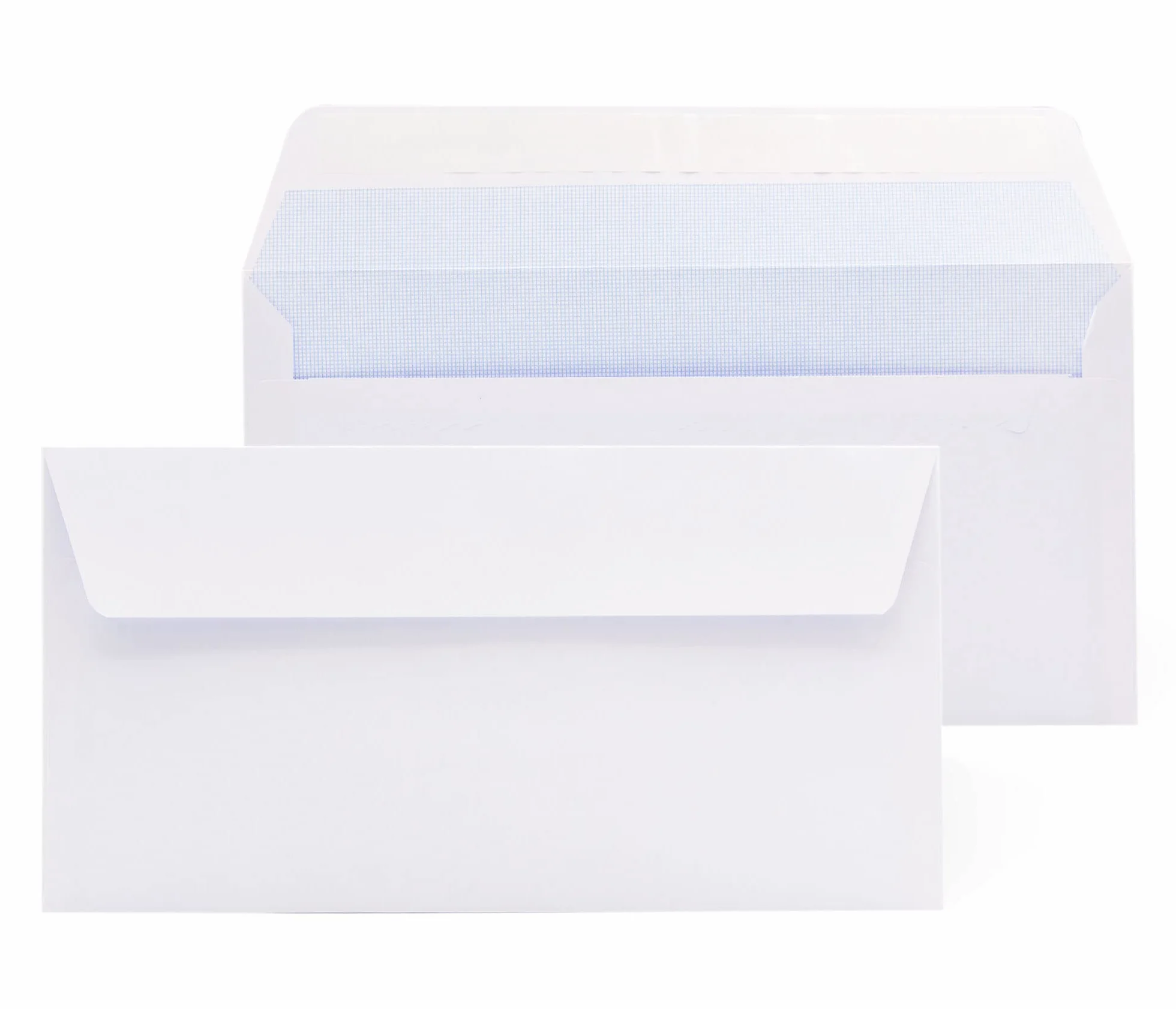 Sobres de Papel Blanco Americano Autocierre con Tira de Silicona 100 Unidades