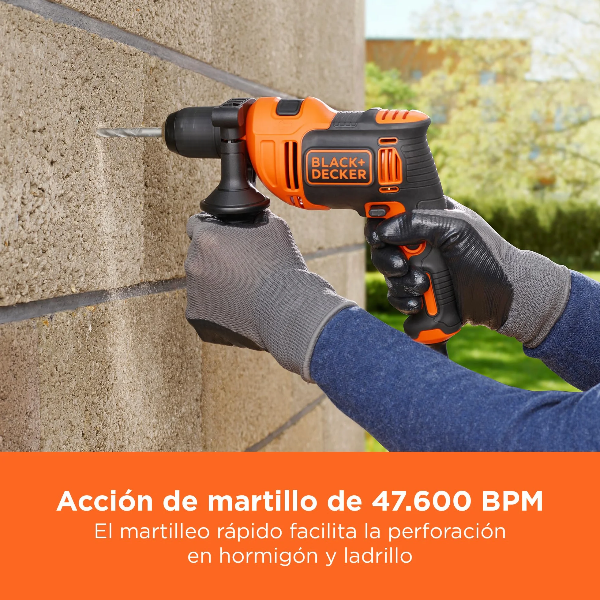 BLACK+DECKER BEH710K-QS Taladro percutor 710W 0-2800 RPM