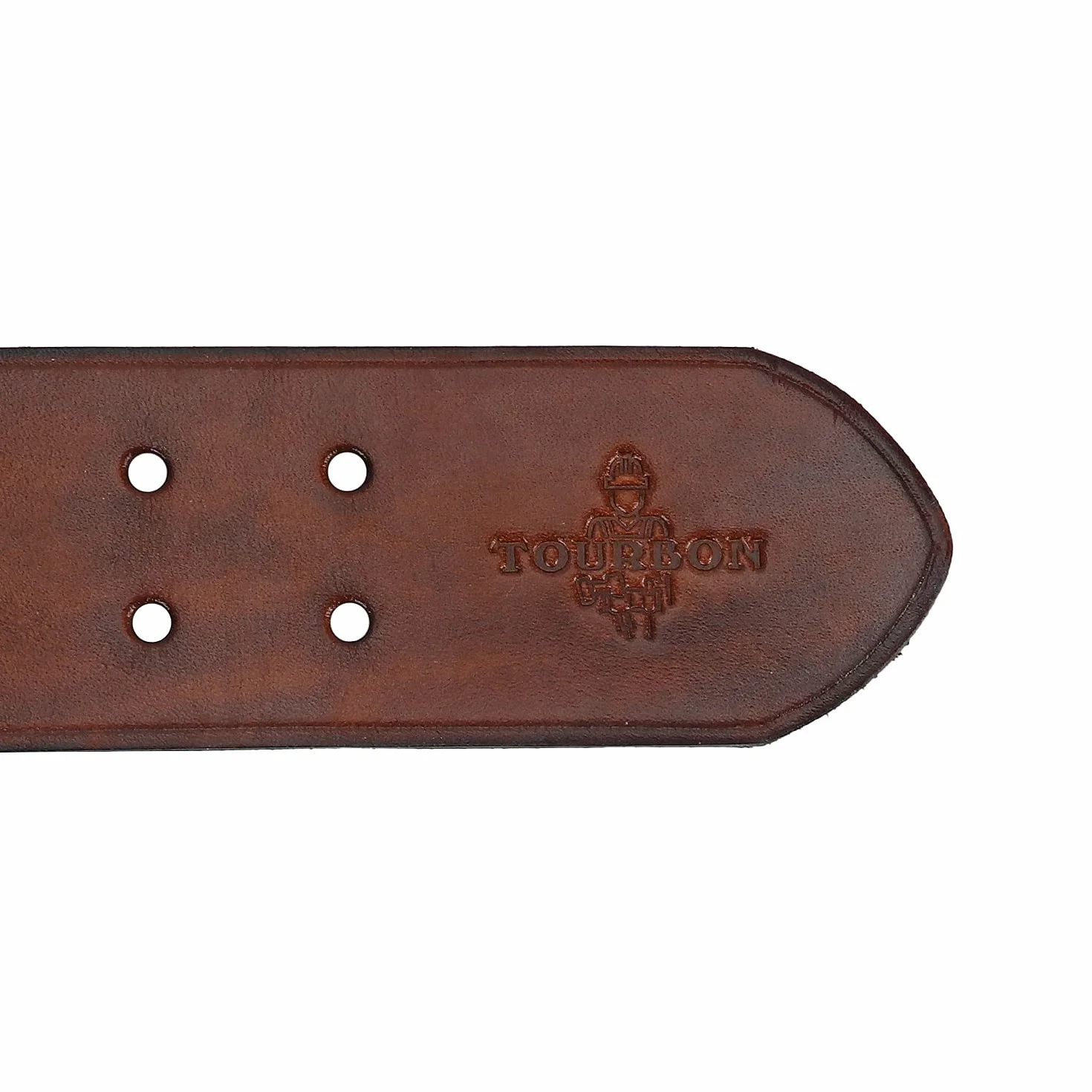TOURBON - Cinturón de cuero vacuno de lujo para bricolaje, taller, bolsa de herramientas, correa de vaquero occidental para hombre