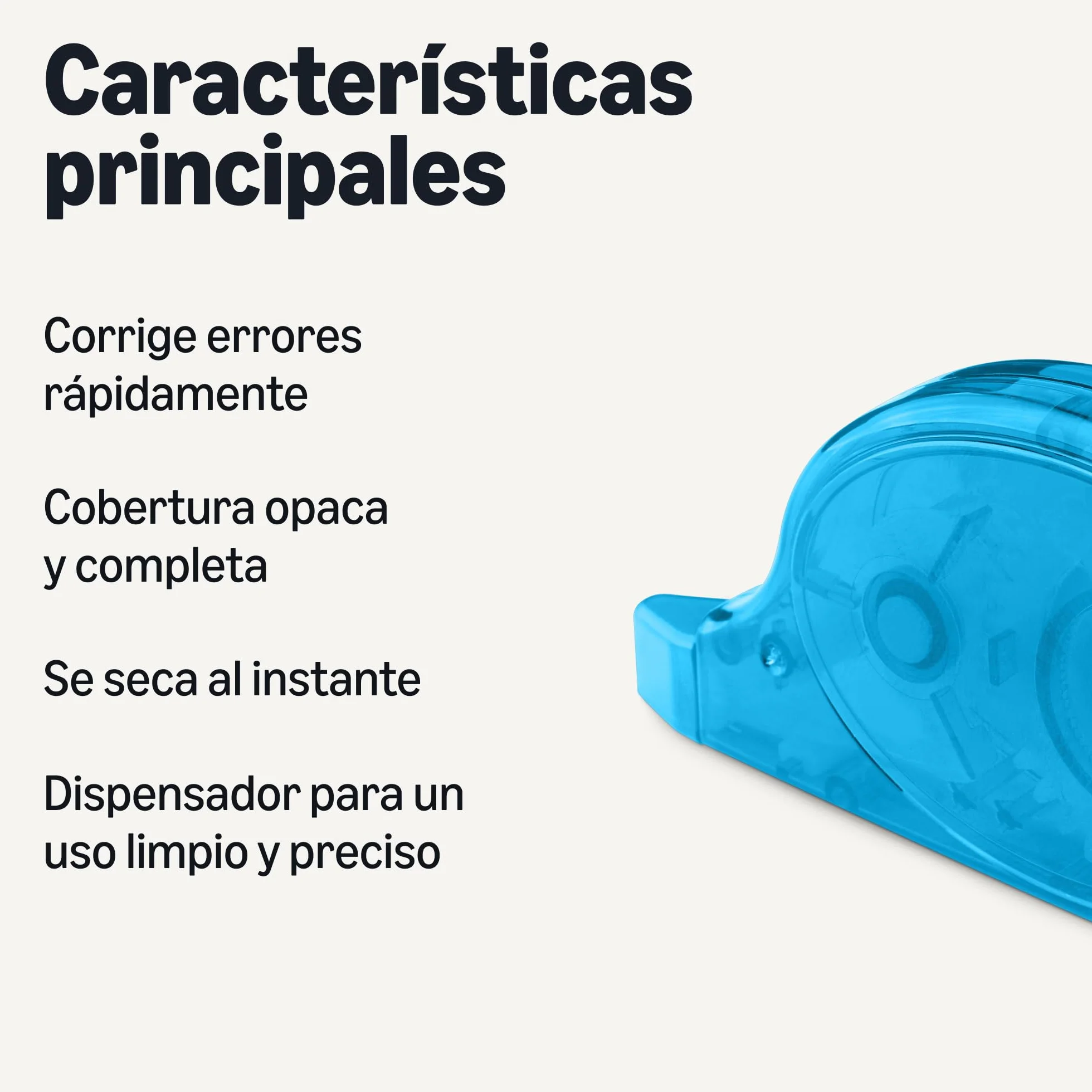 Amazon Basics Cinta Correctora, Paquete de 4, 12m, Secado Instantáneo, Verde, Morado, Rojo y Azul