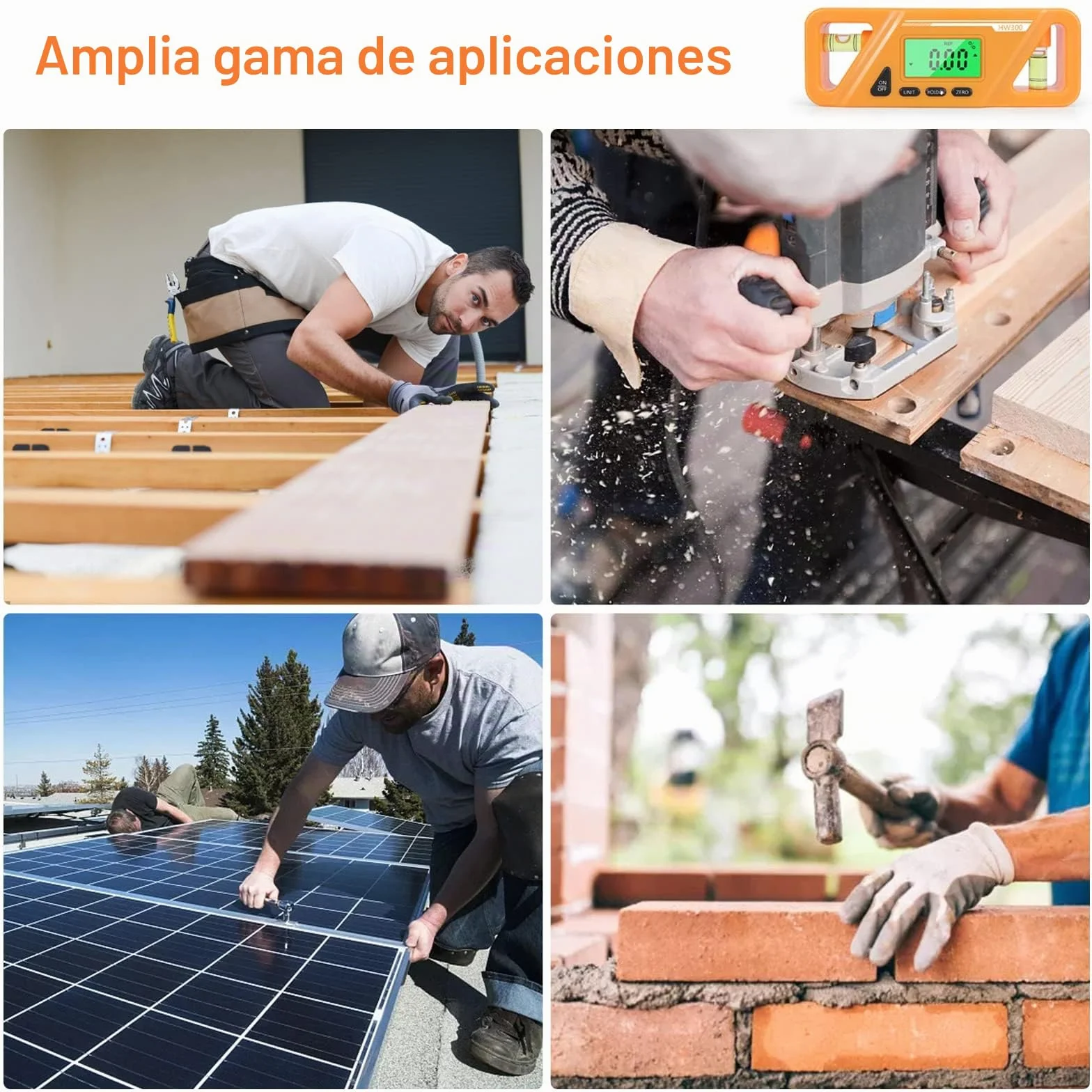 Inclinometro Digital KKnoon 0-360 ° de Nivel Digital Goniometro Digitale Magnética Medidor de Angulos de Precision con LCD Pantalla para Decoración de Interiores Fontanería Carpintería, etc
