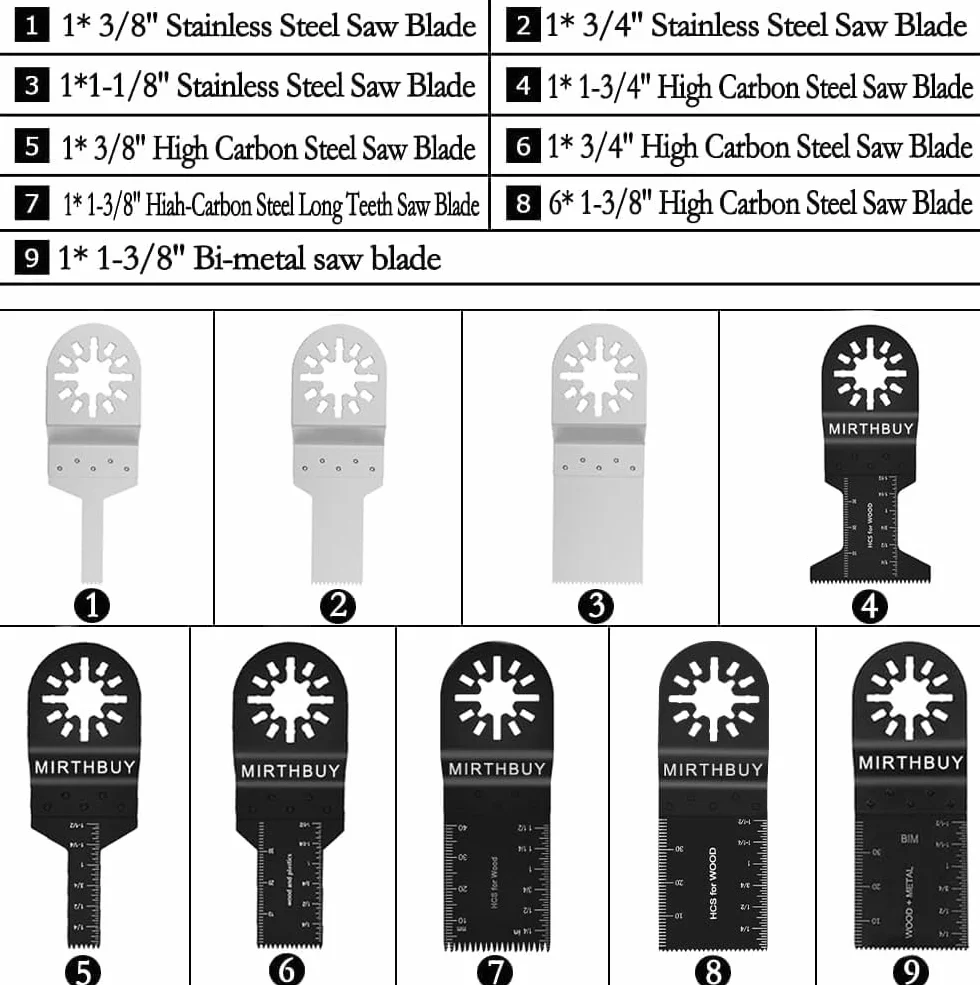 100 cuchillas multiherramienta kits,hojas de sierra oscilantes,Accesorios Multiherramienta Universal para Cortar Madera,Plástico,Metal Sierra multifuncion Kit