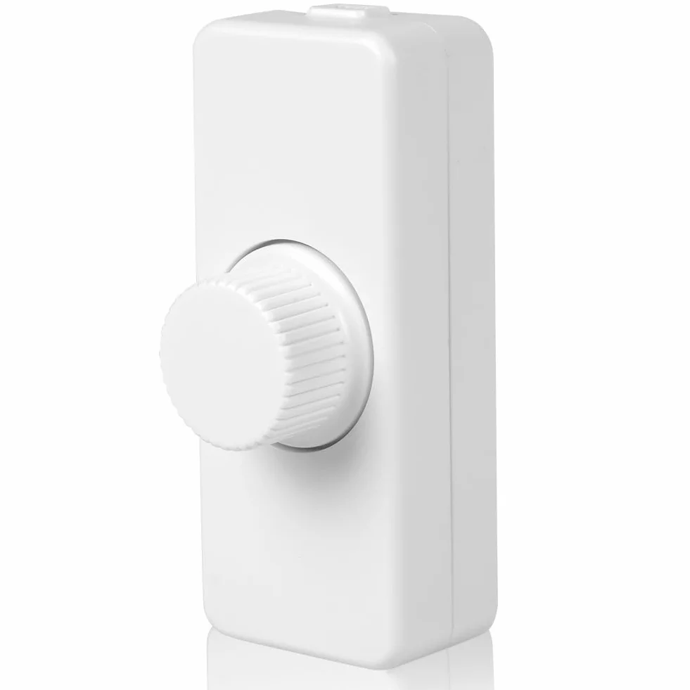 AXFEE Interruptor Regulador de Luz, Dimmer Led 220V, 220V-240V AC/50hz Regulador Intensidad Led, Potenciómetro Regulador de Luz con Interruptor, para 3-100W Lampara LED y Bombillas Regulables, Blanco