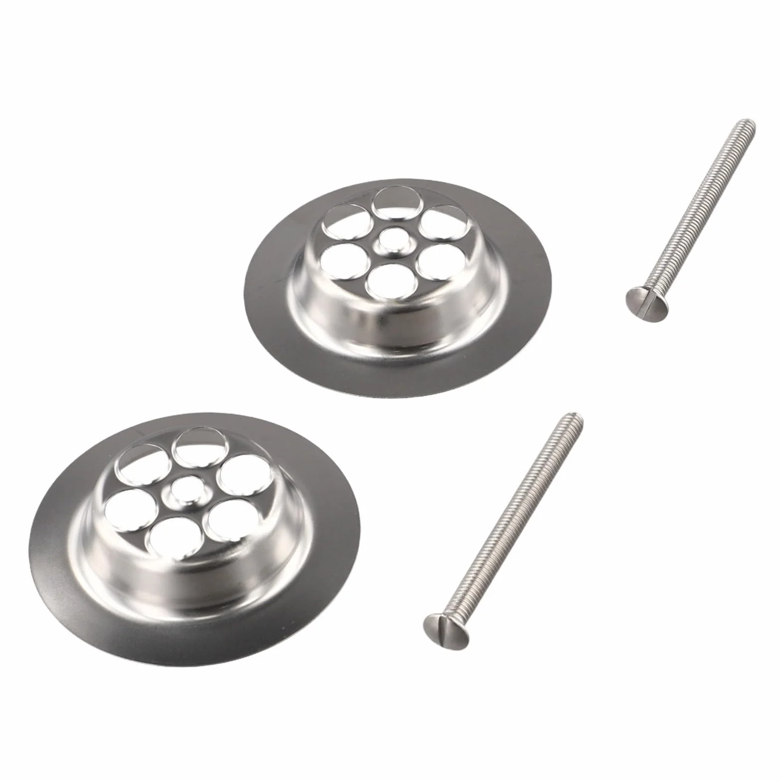 Repuesto de agujero de baño de acero inoxidable con tornillo para reparación de fugas - 2 juegos