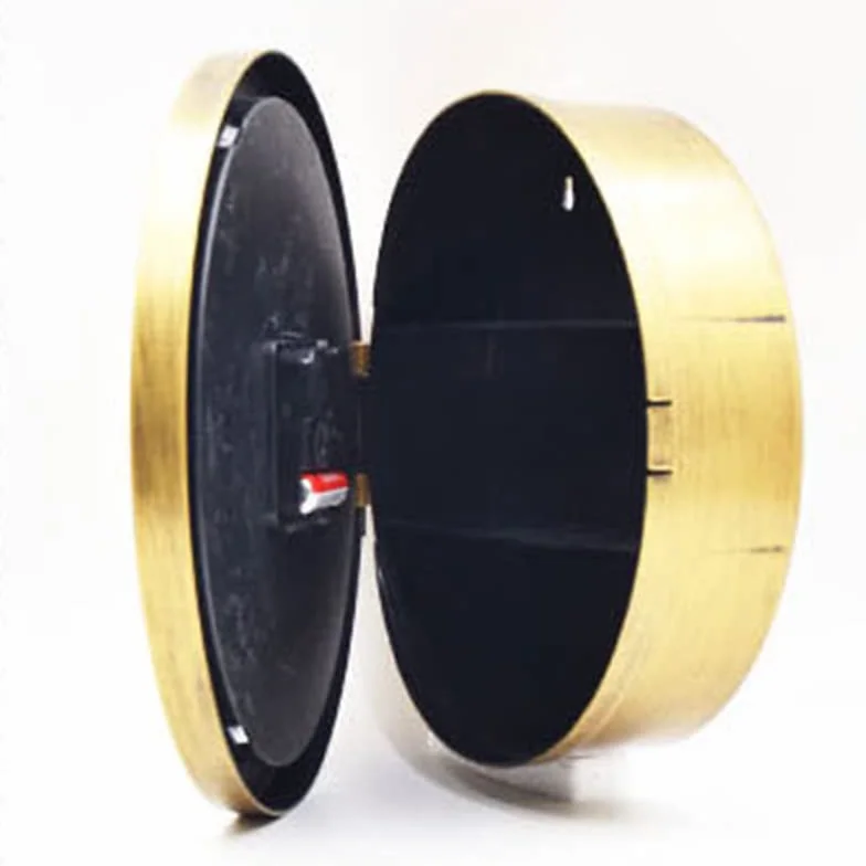Reloj de Pared Secreto Oculto Redondo Vintage, Caja Fuerte de Seguridad para Joyas, Dinero en Efectivo y Objetos de Valor (gold)
