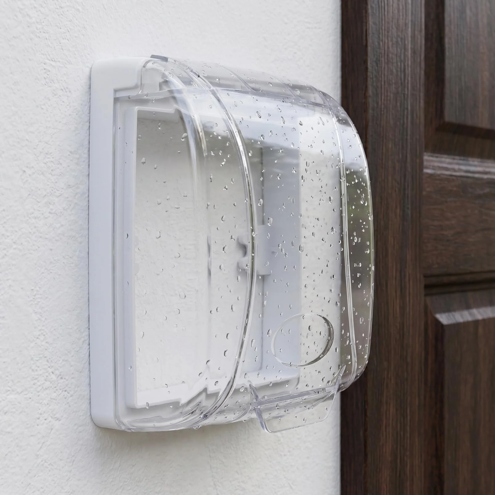 HOMSFOU Cubierta Transparente para Timbre Exterior, Resistente a la Lluvia, Compatible con Controles de Acceso