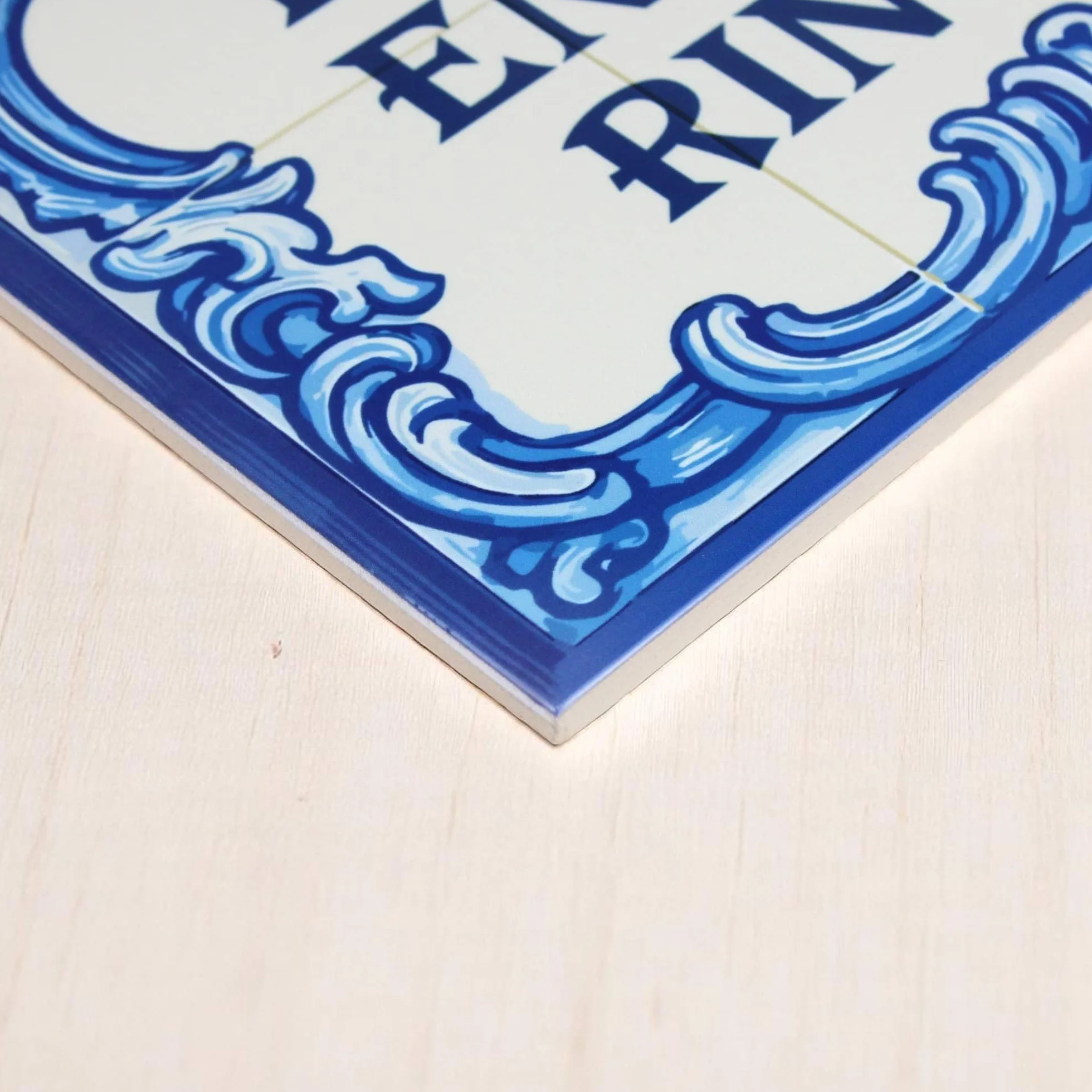 Azulejo personalizado estilo andaluz con texto 30x20 - Diseño 1, cerámica