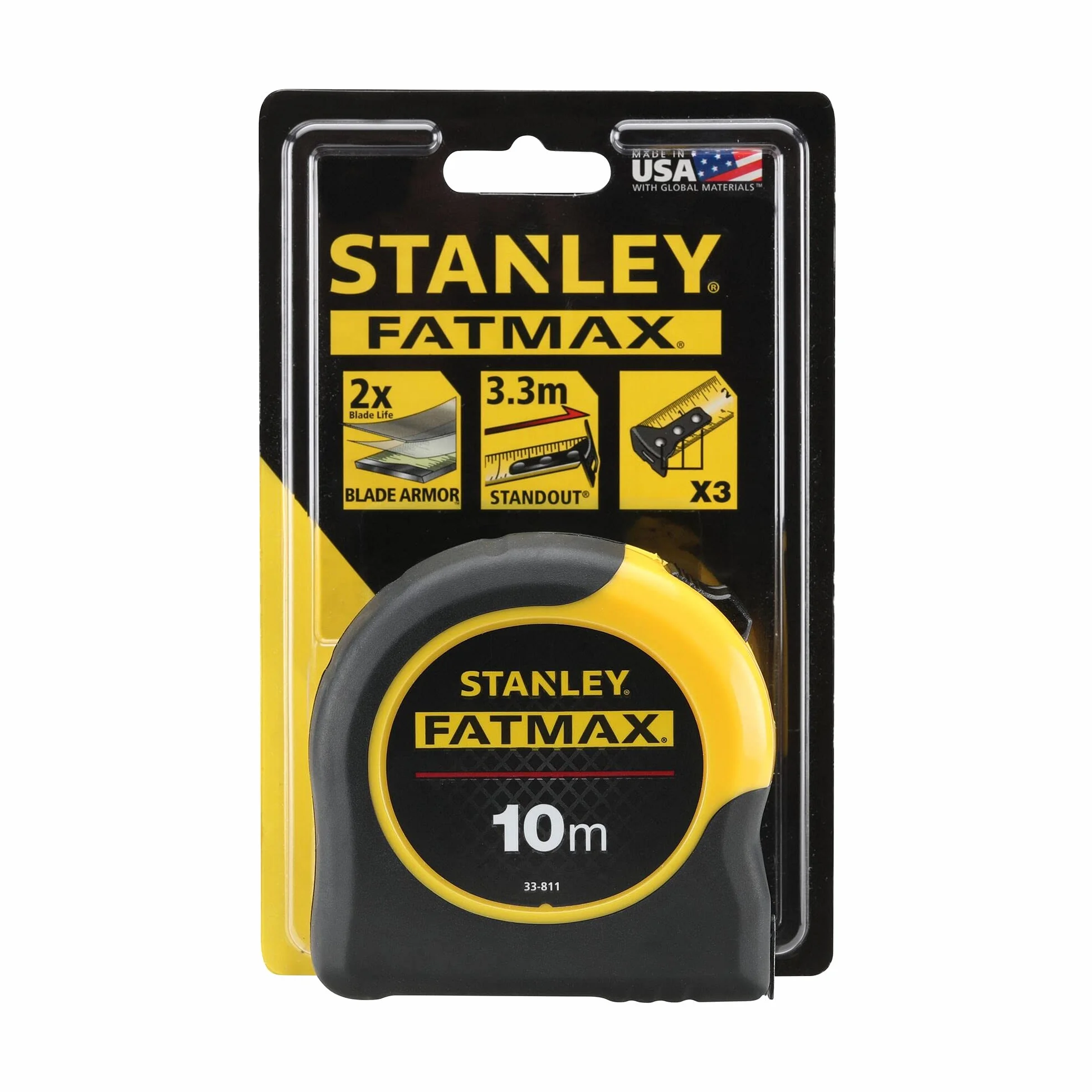 Stanley Flexómetro BladeArmor 10m x 32mm 0-33-811