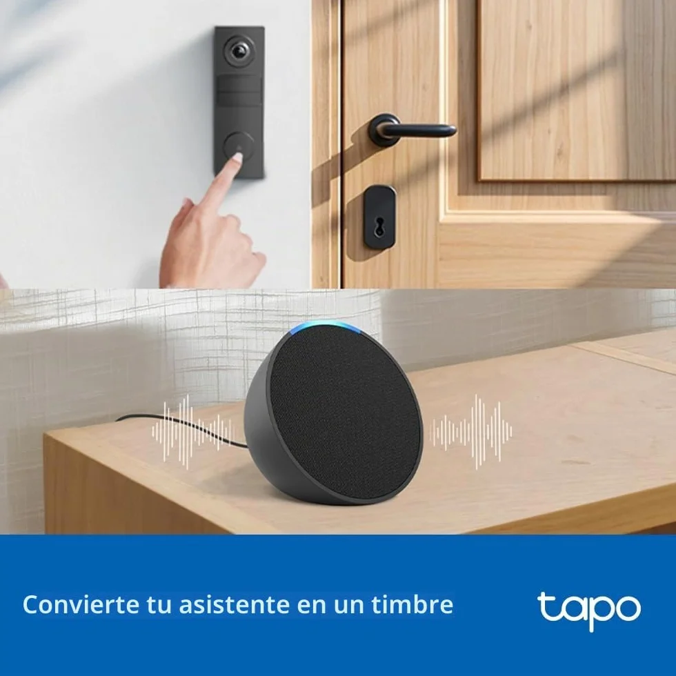 Tapo D205 Videoportero 2K 3 MP Campo de visión 160° detección AI IP54 Batería 5200 mAh USB-C