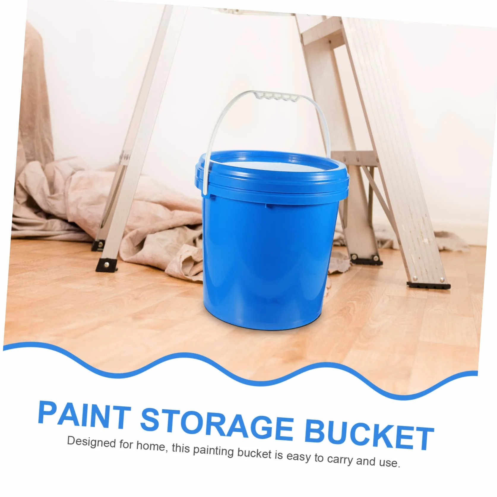 TEHAUX Cubo de Pintura Vacío Tapa Cubo para Almacenamiento de Pinturas y Proyectos de Arte