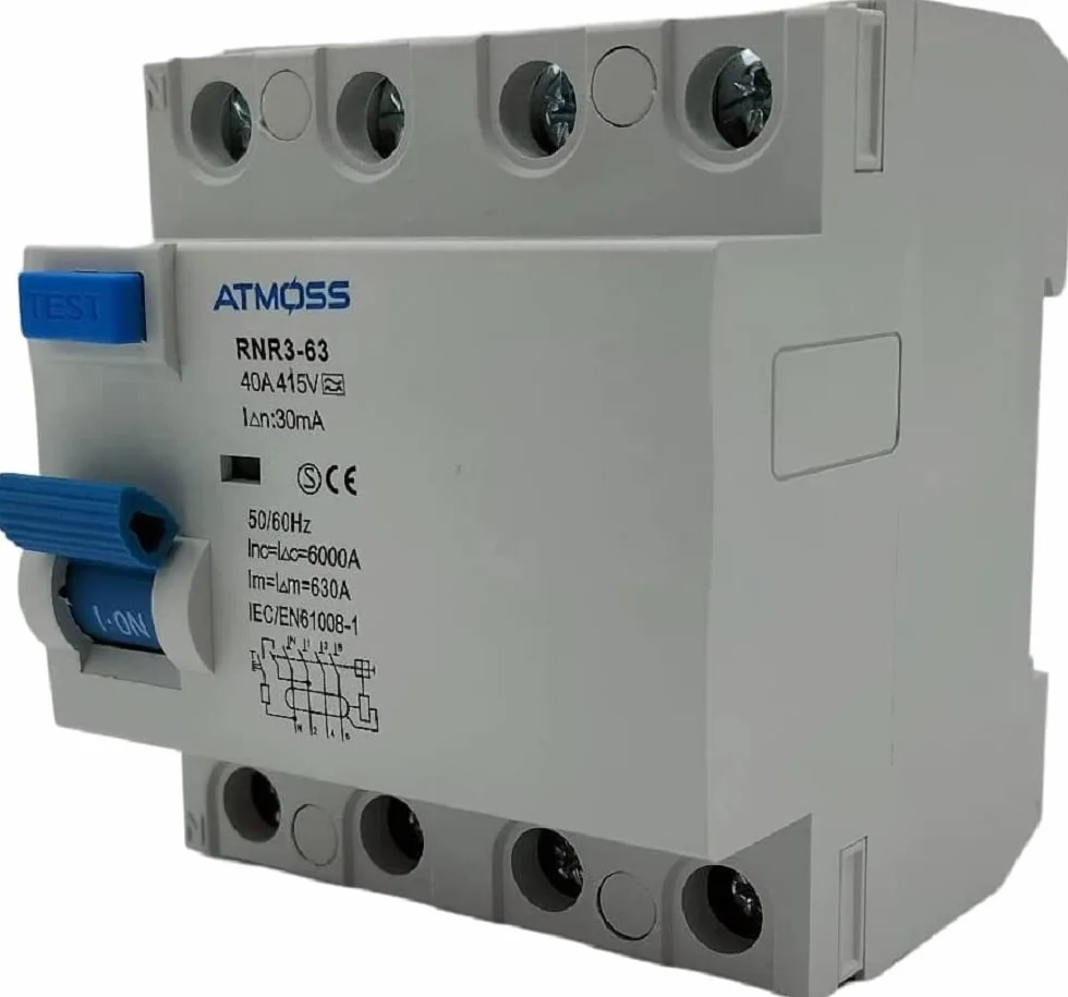 Interruptor diferencial superinmunizado SI, 30 mA, 4P, 40 A, Clase A y 6kA RASMACOR
