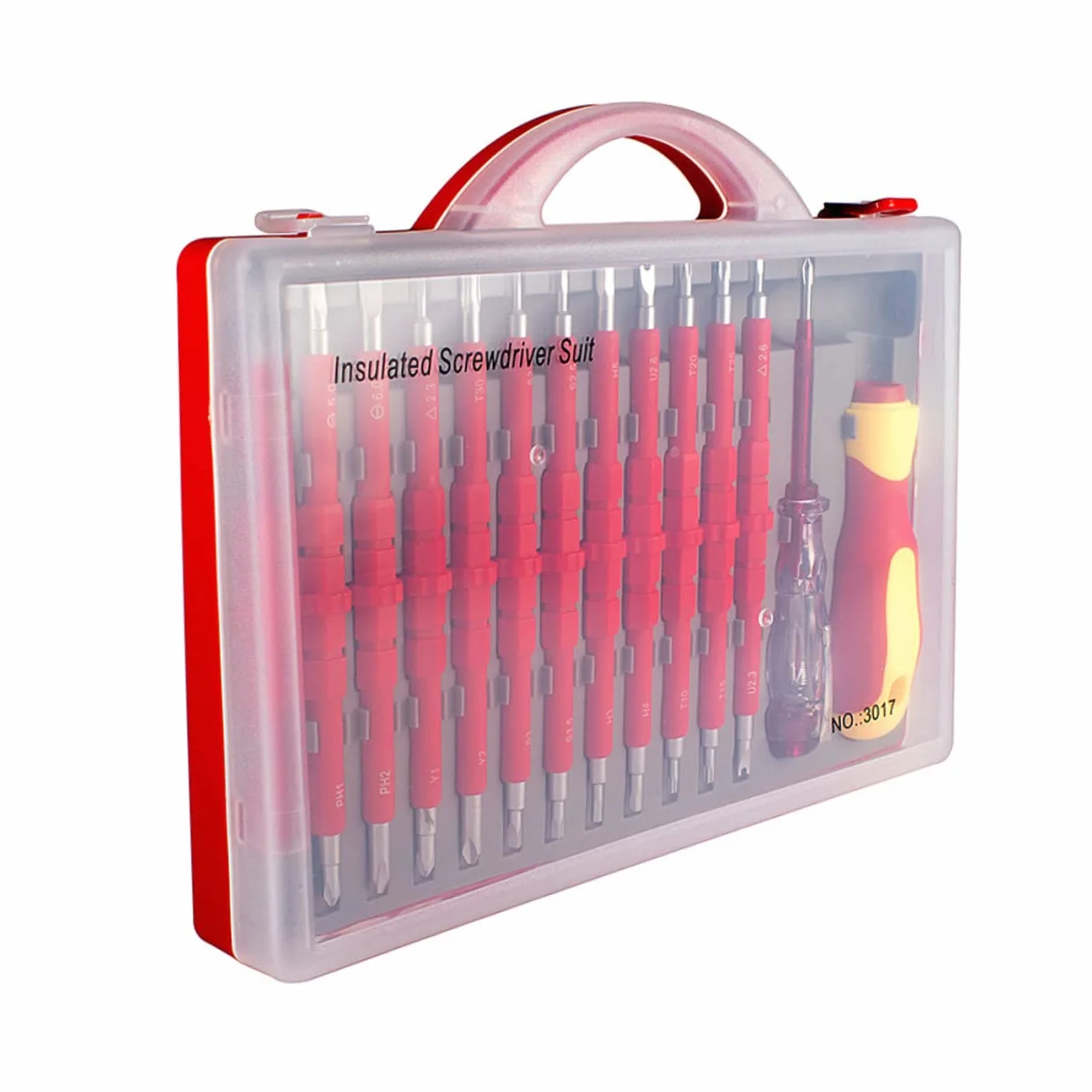 DOITOOL Juego de Destornilladores sin Mango Ergonómico para Electricistas - Kit de Herramientas de Mantenimiento Aisladas 26 en 1 de Acero al Vanadio
