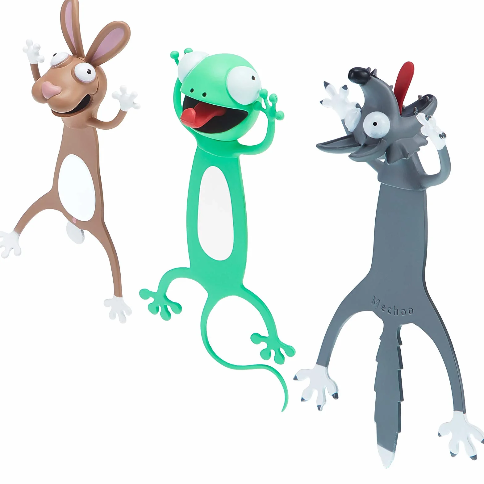 Outus 3D Marcapáginas de Animales de Dibujos Animados Lindos Marcadores de Libros Regalos para Profesores Lectura Oficina